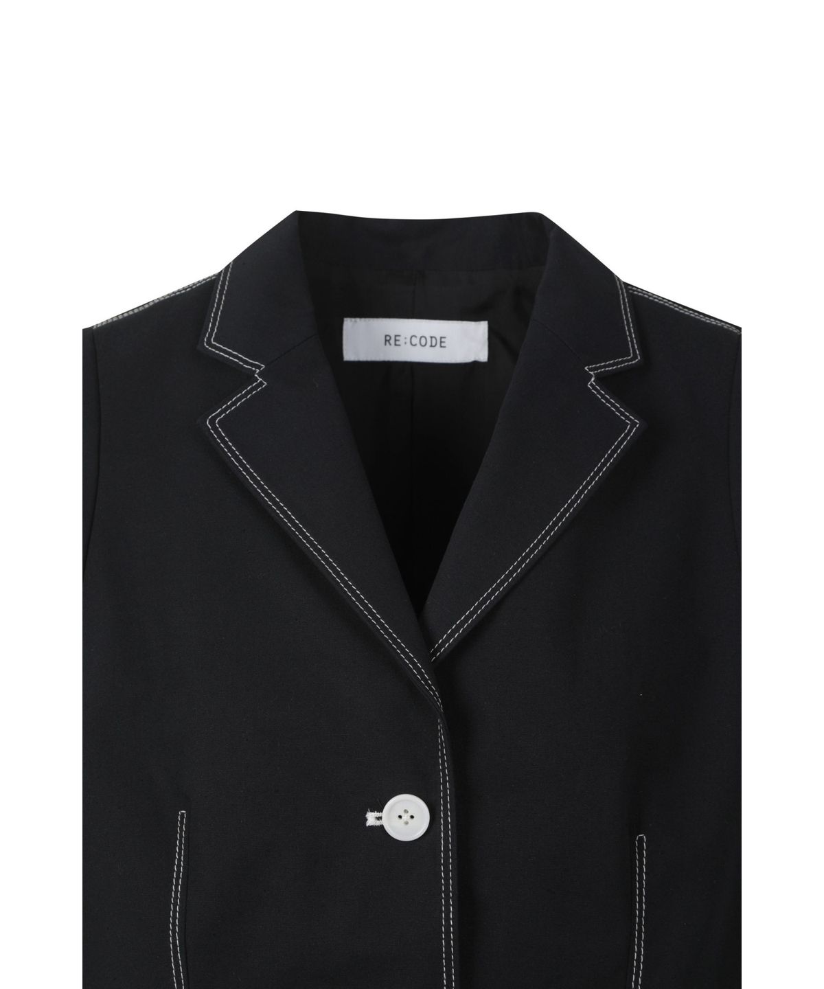 래코드(RECODE) Raw Cut Sleeveless Vest RQVAM24570BKX