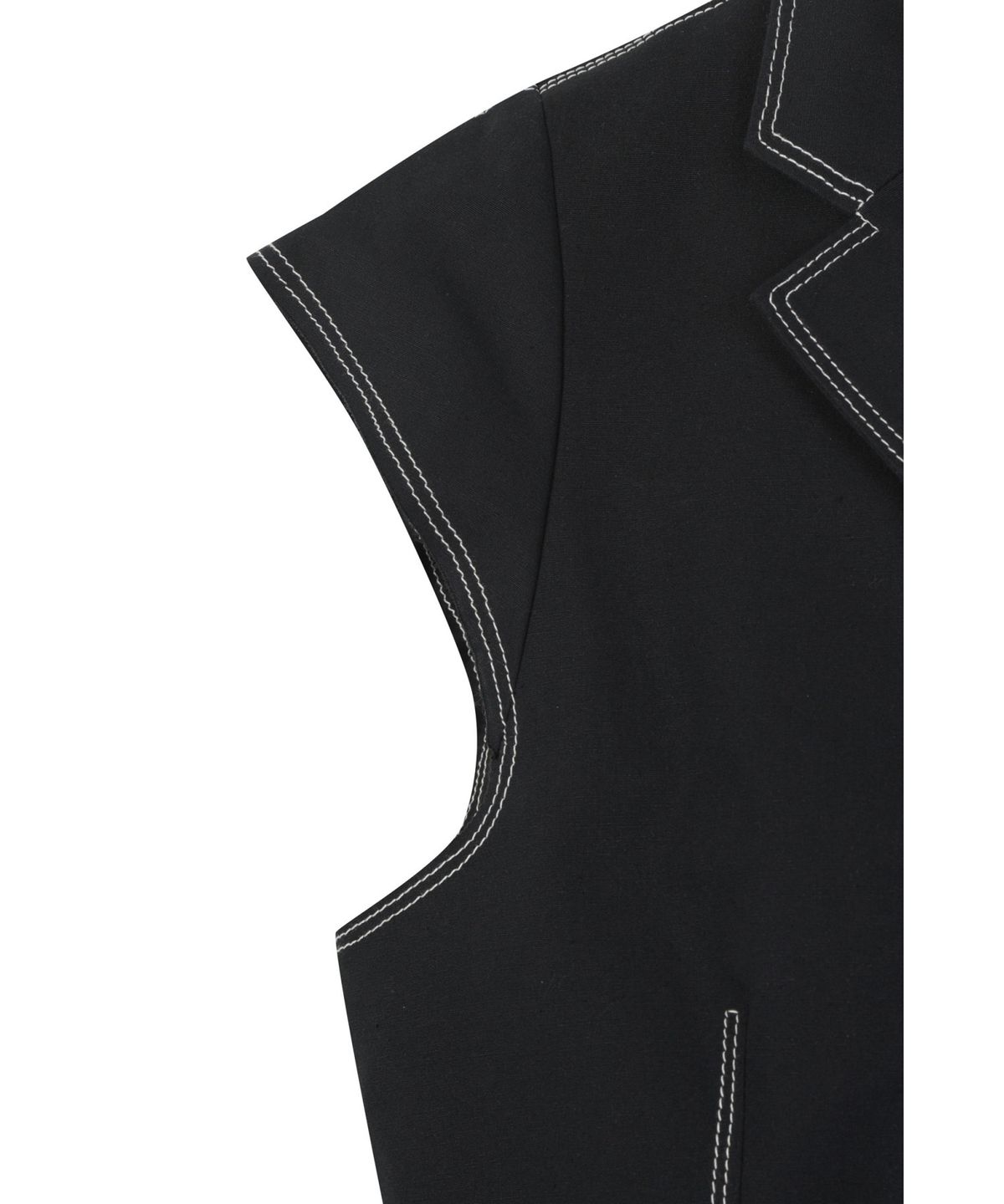 래코드(RECODE) Raw Cut Sleeveless Vest RQVAM24570BKX