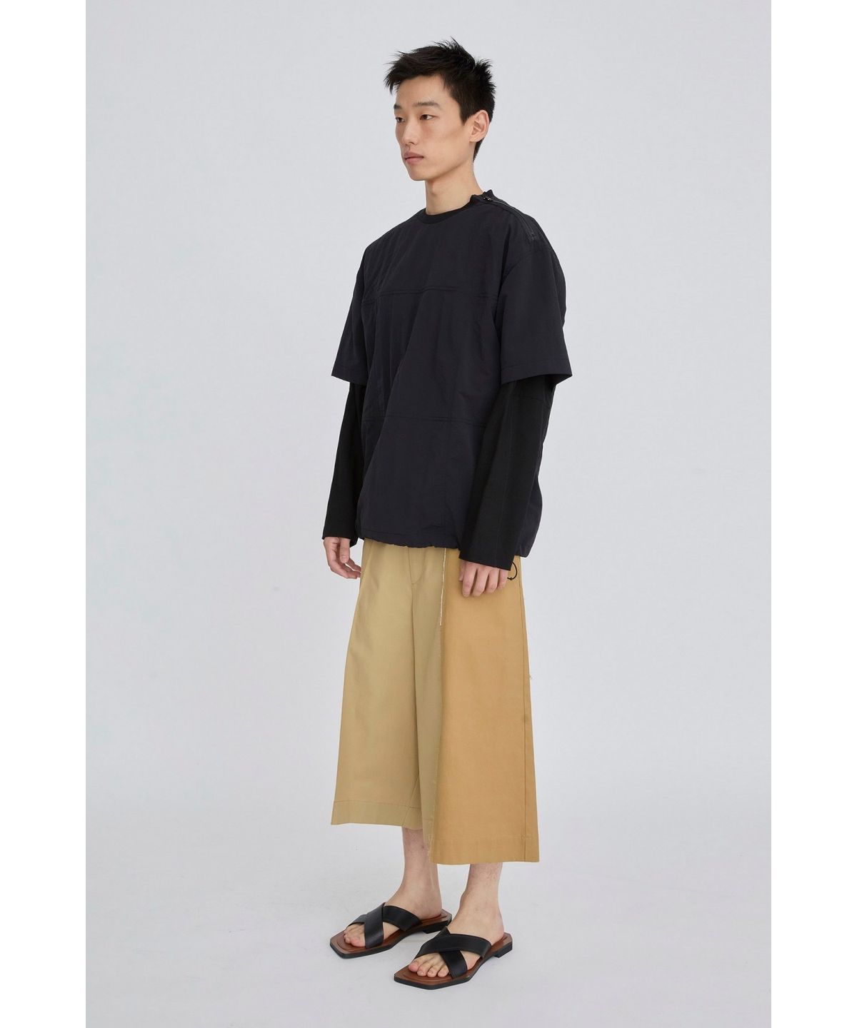 래코드(RECODE) Checkerboard Pattern Layered Top RKTAS26620BKX