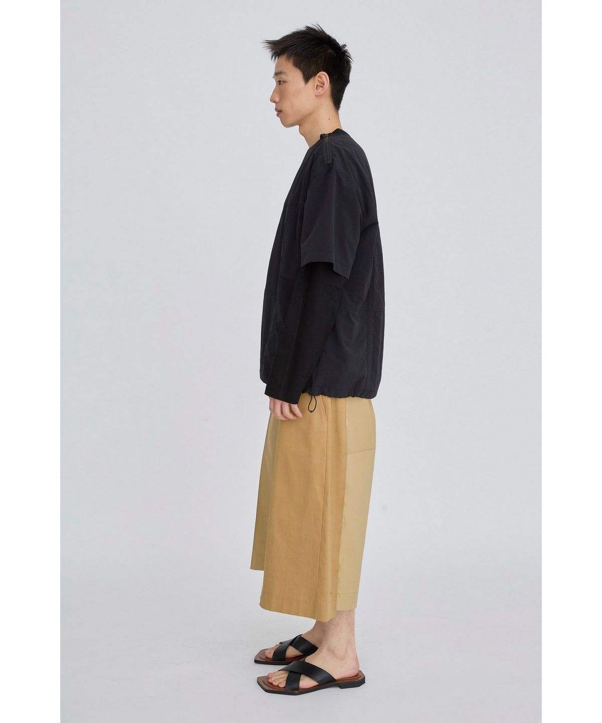 래코드(RECODE) Checkerboard Pattern Layered Top RKTAS26620BKX
