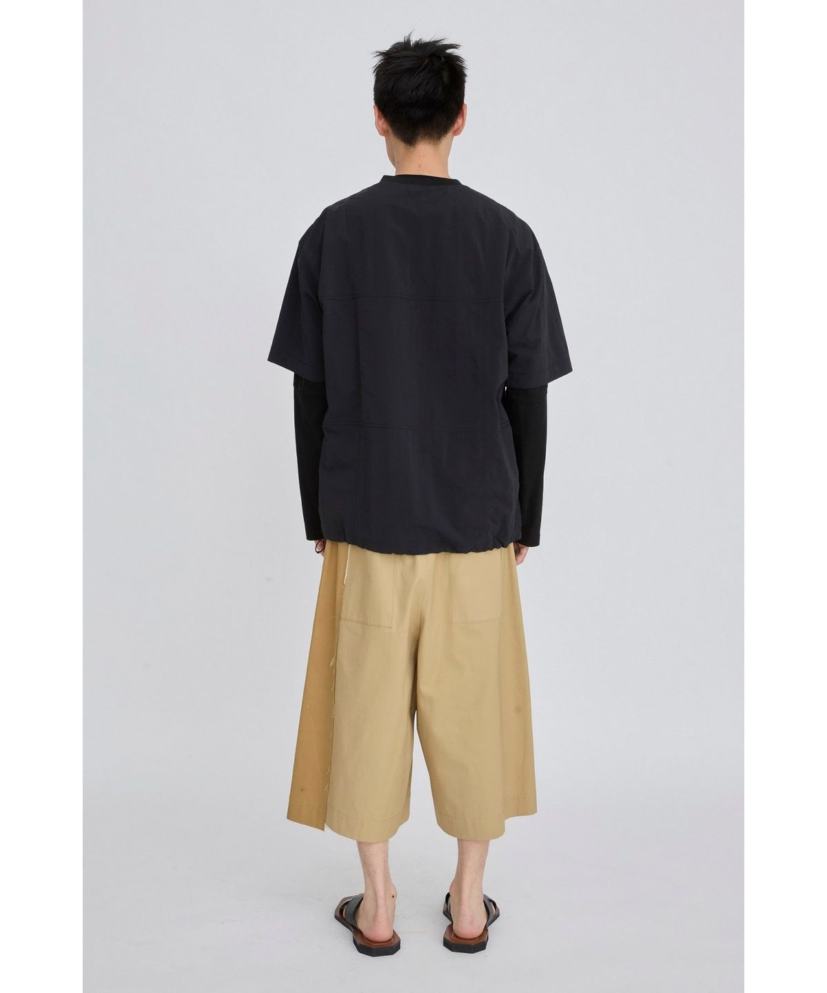 래코드(RECODE) Checkerboard Pattern Layered Top RKTAS26620BKX