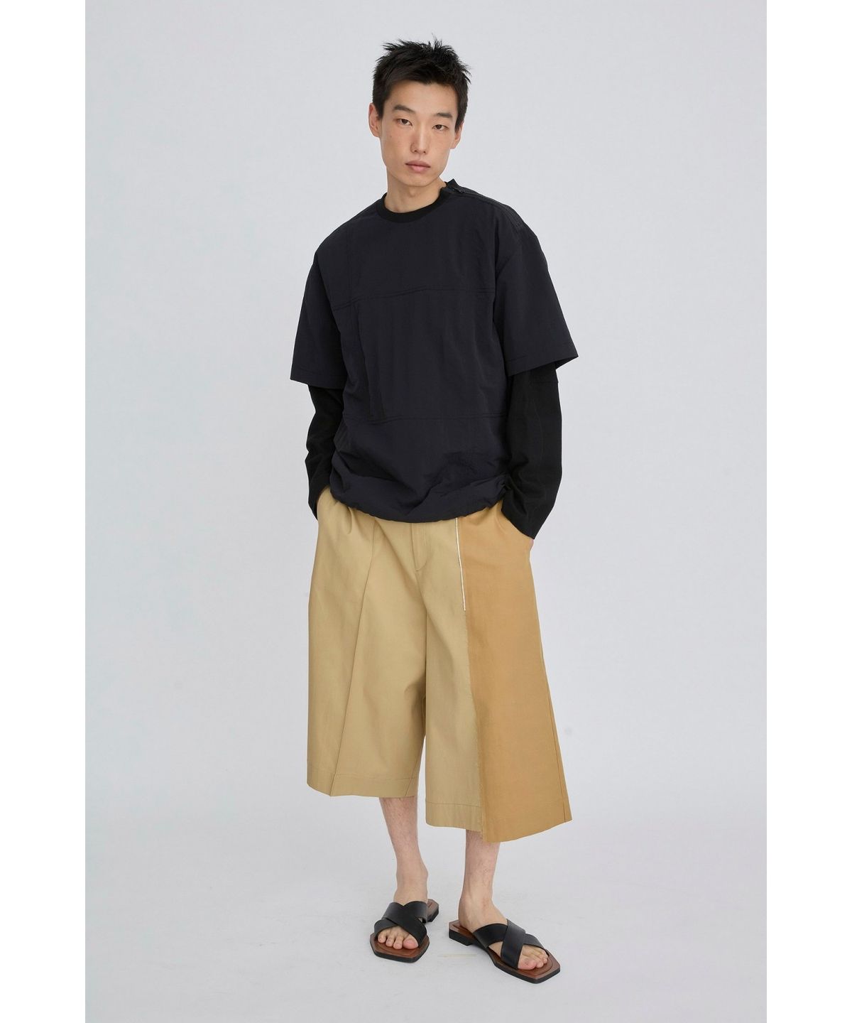 래코드(RECODE) Checkerboard Pattern Layered Top RKTAS26620BKX
