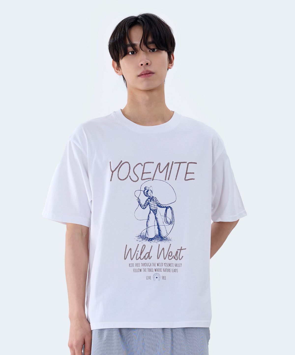 요세미티(YOSEMITE) 와일드 웨스트 반팔티 화이트 YT-3Y19