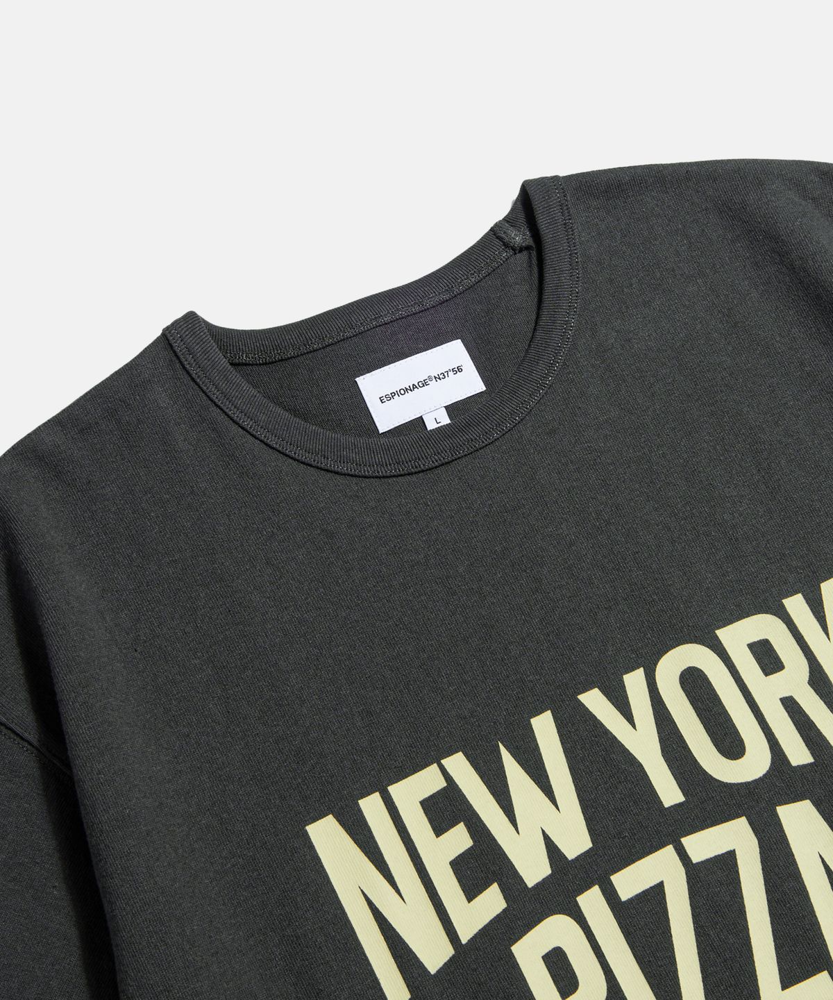 에스피오나지(ESPIONAGE) NY Pizza Heavyweight Tee Vintage Black