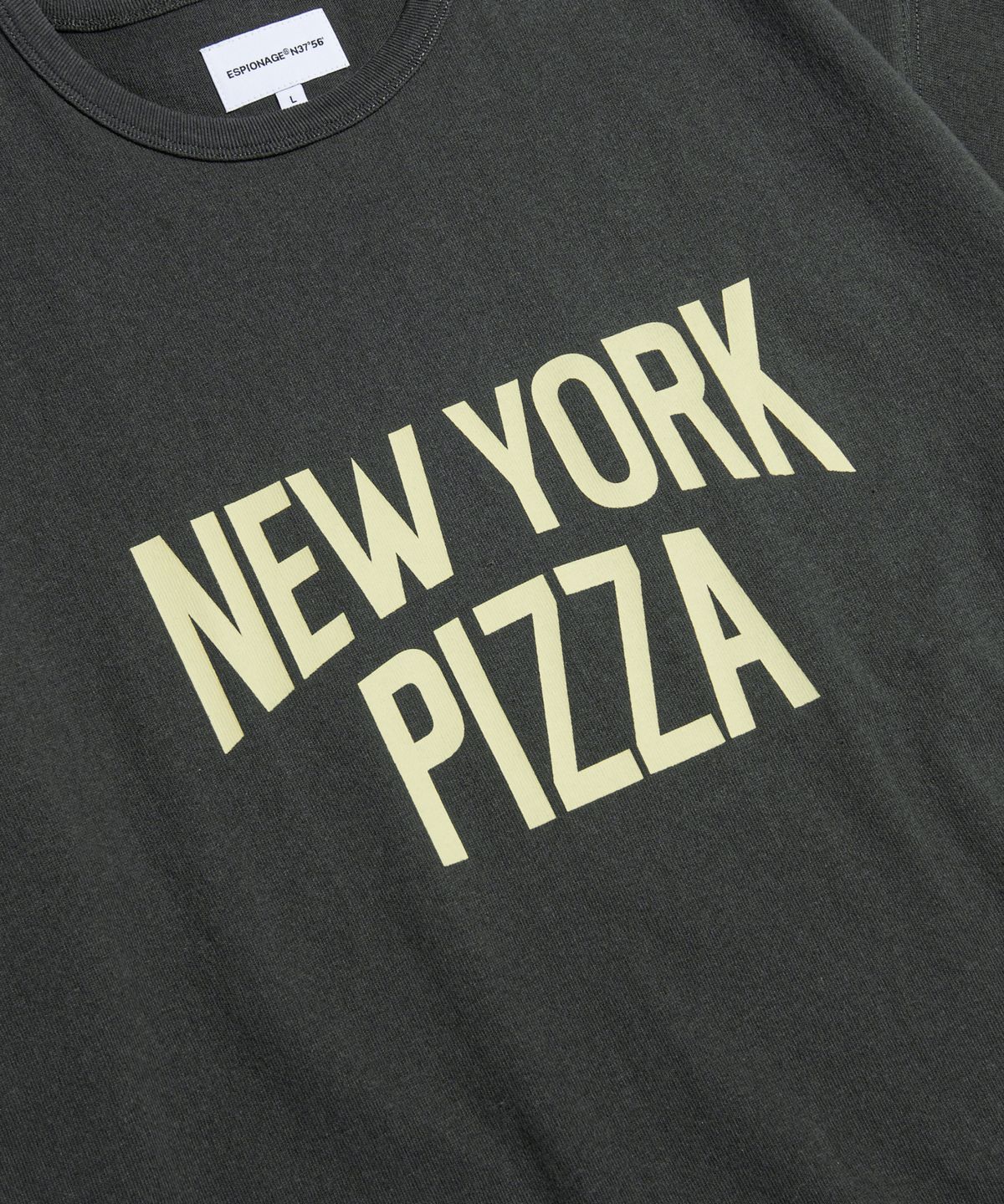 에스피오나지(ESPIONAGE) NY Pizza Heavyweight Tee Vintage Black