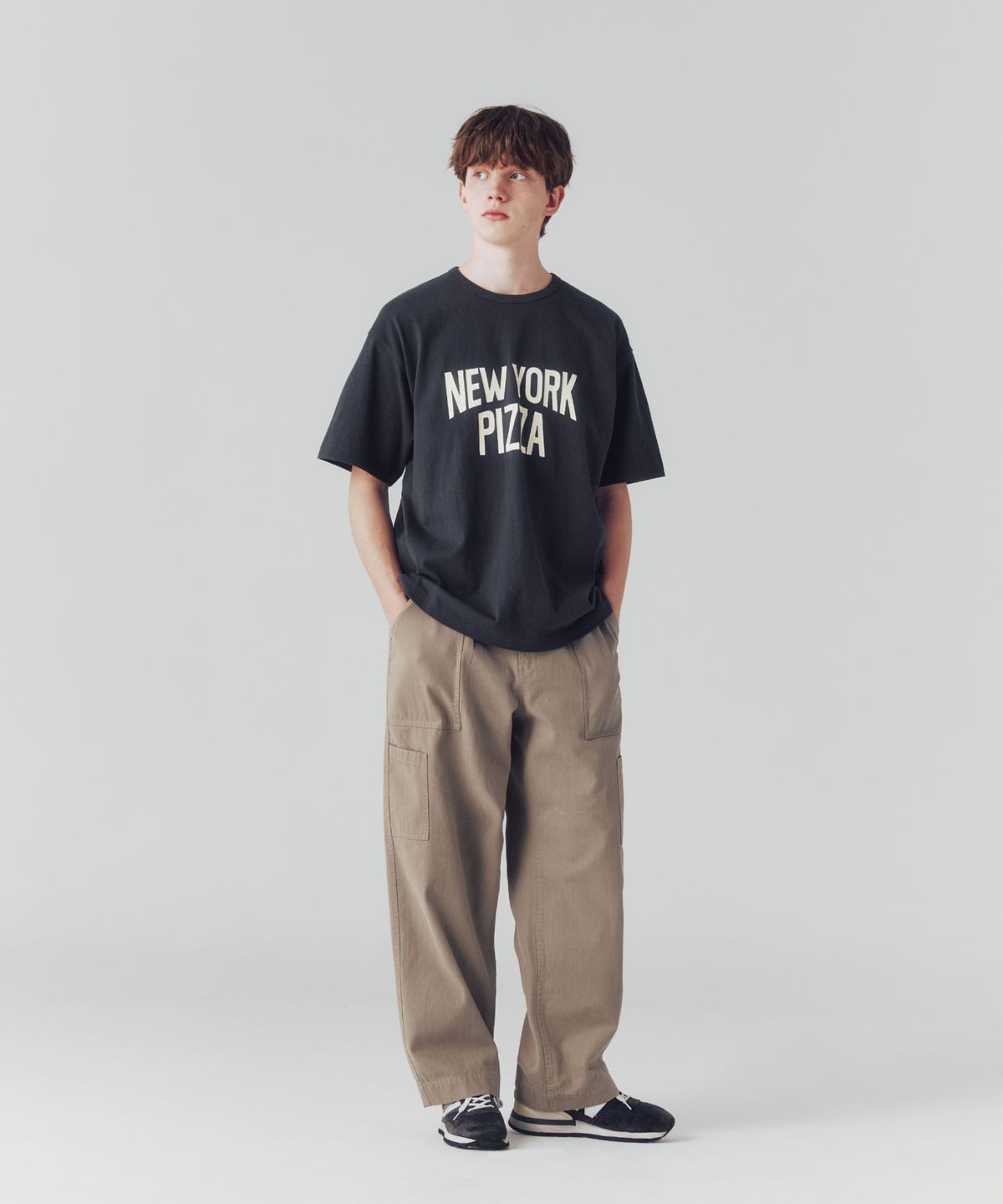 에스피오나지(ESPIONAGE) NY Pizza Heavyweight Tee Vintage Black