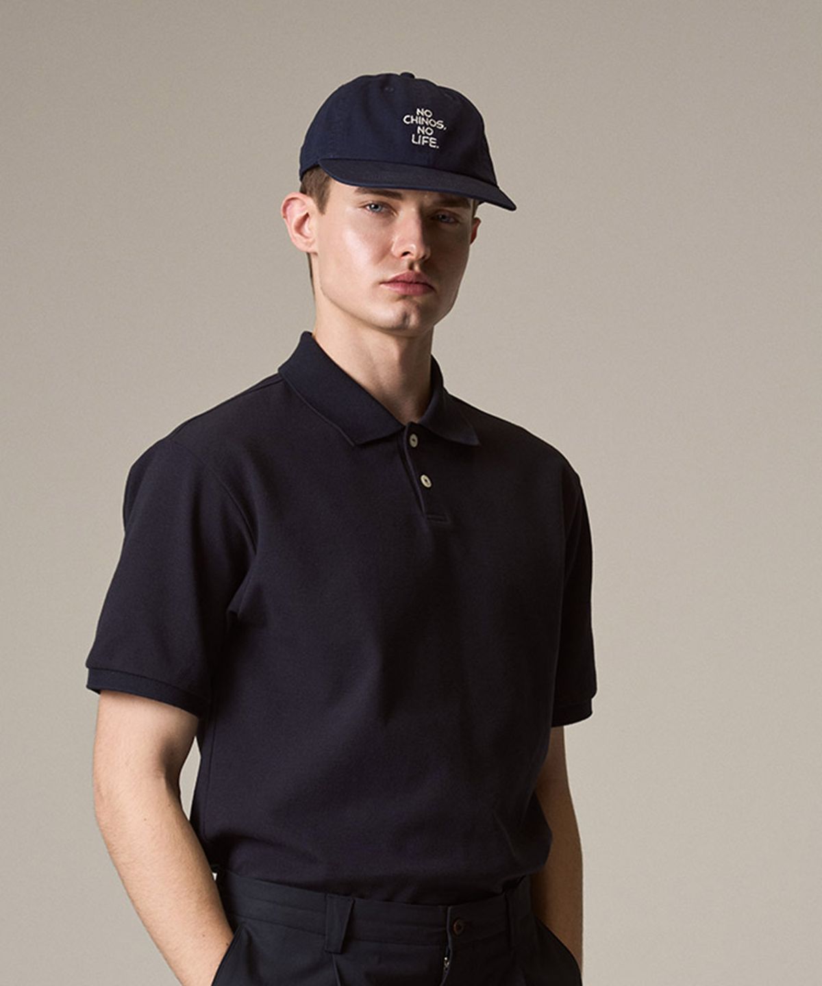 라이즈앤빌로우(RISE&BELOW) NO CHINOS NO LIFE. 볼캡 NAVY