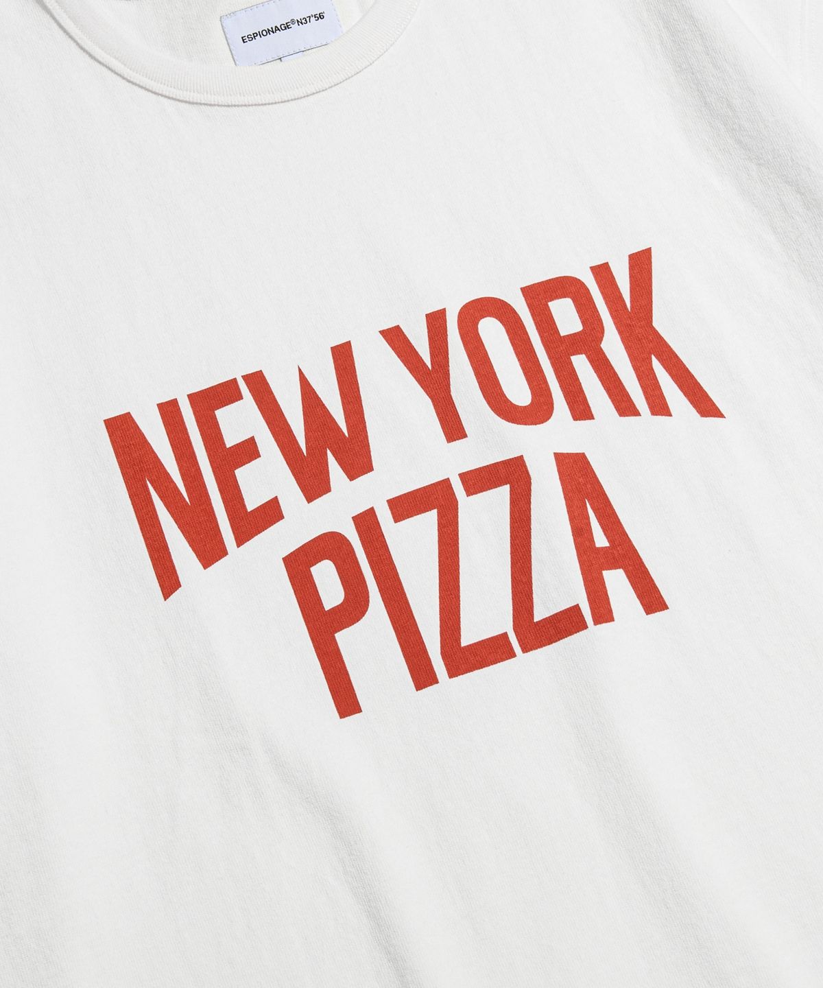 에스피오나지(ESPIONAGE) NY Pizza Heavyweight Tee Off White