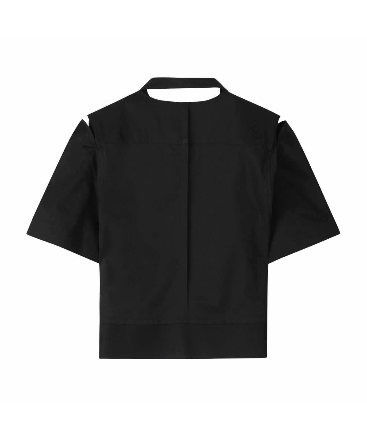 래코드(RECODE) Slit Off Shoulder Crop Top RQSAM24580BKX
