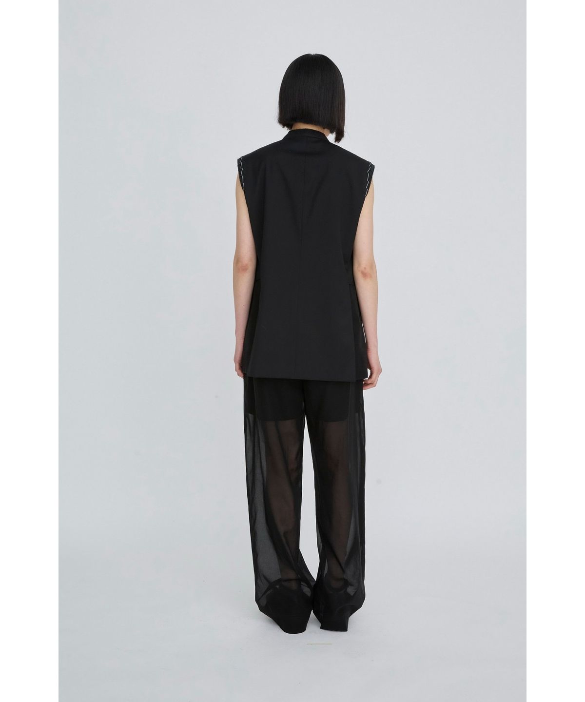 래코드(RECODE) Layered Sheer Pants RQPAM26530BKX