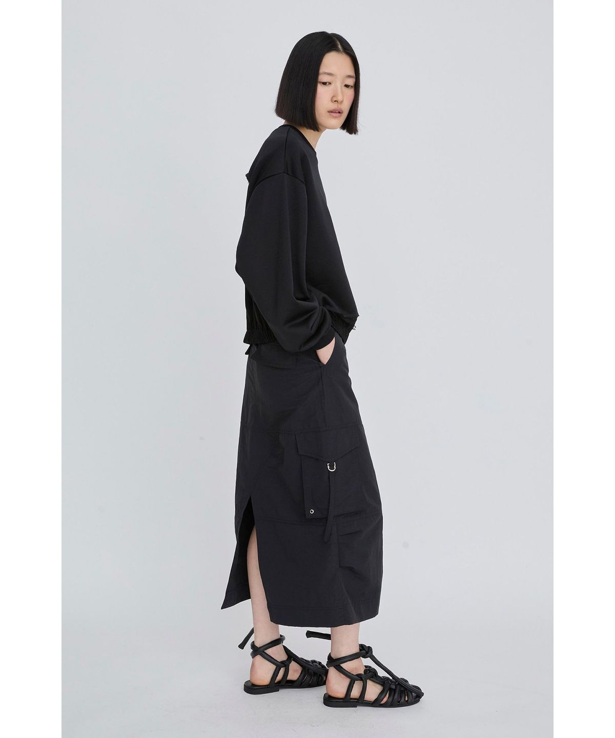 래코드(RECODE) Utility Pocket Cargo Skirt RQKAM26538BKX