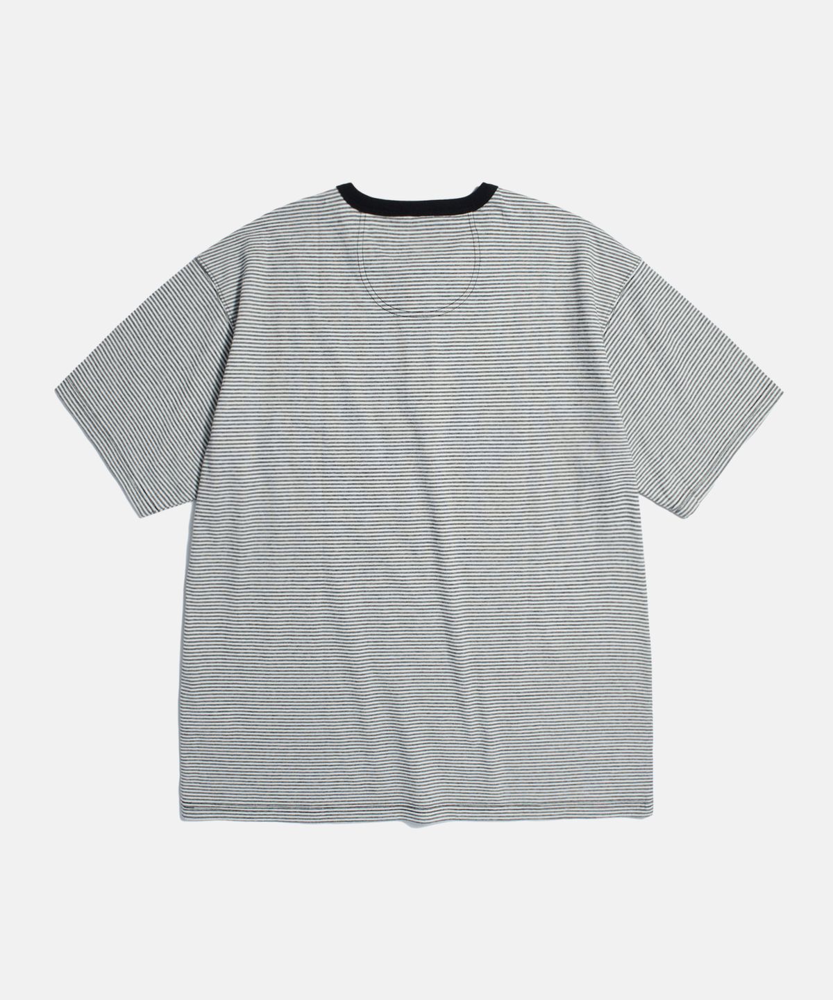 에스피오나지(ESPIONAGE) Micro Stripe Henley Tee White