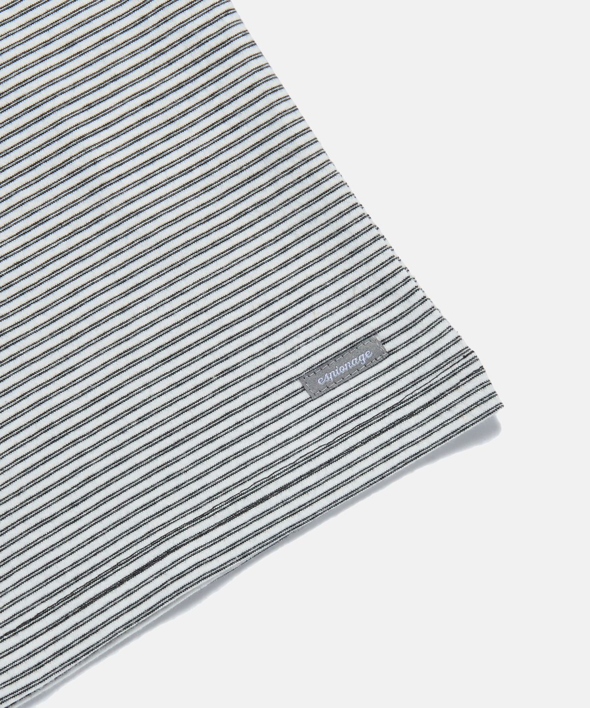 에스피오나지(ESPIONAGE) Micro Stripe Henley Tee White