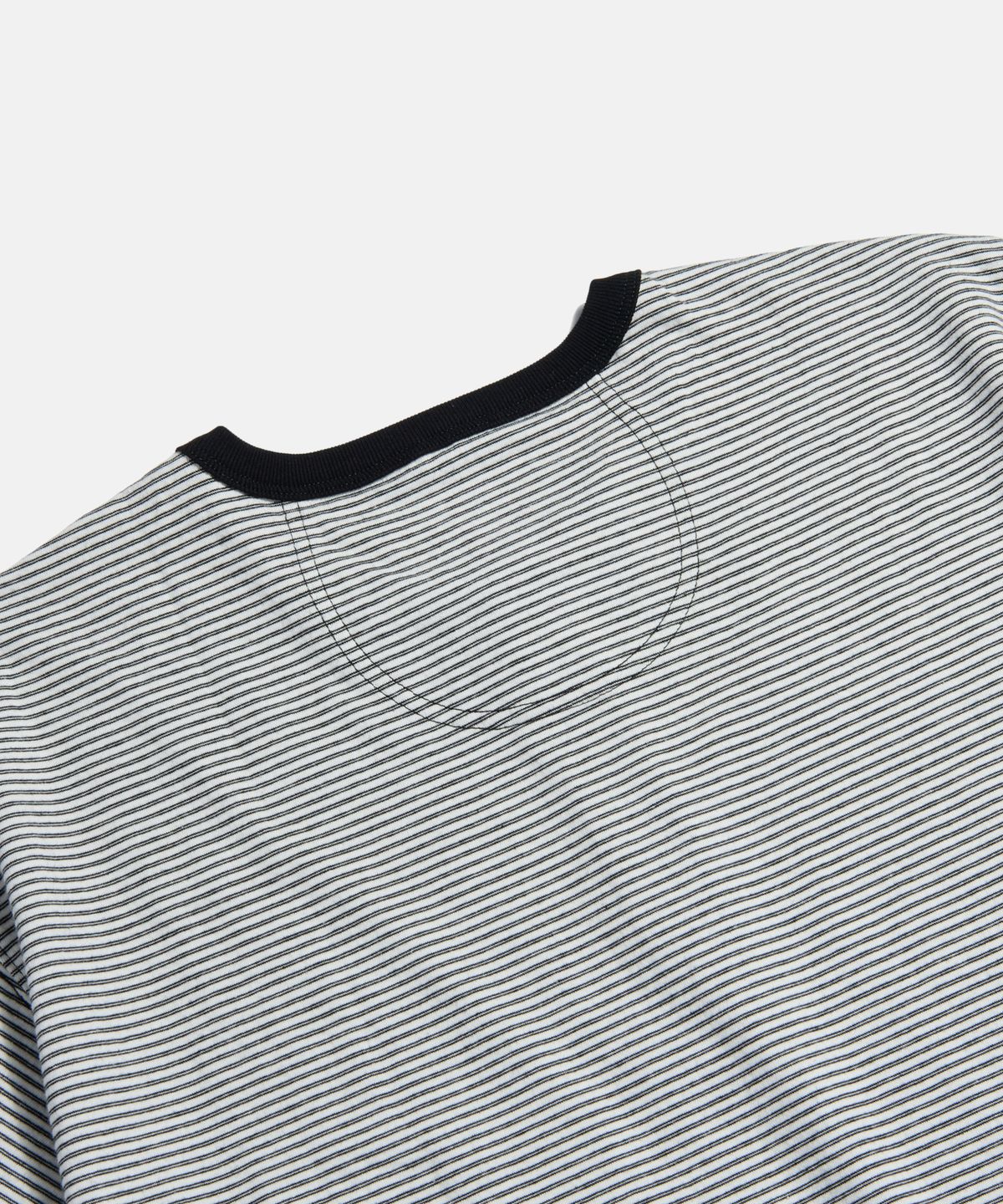 에스피오나지(ESPIONAGE) Micro Stripe Henley Tee White
