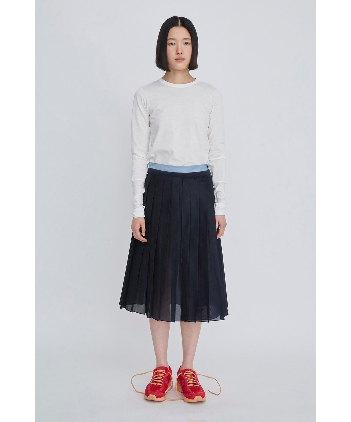 래코드(RECODE) Layering Pleats Skirt RQKAM26550NYX