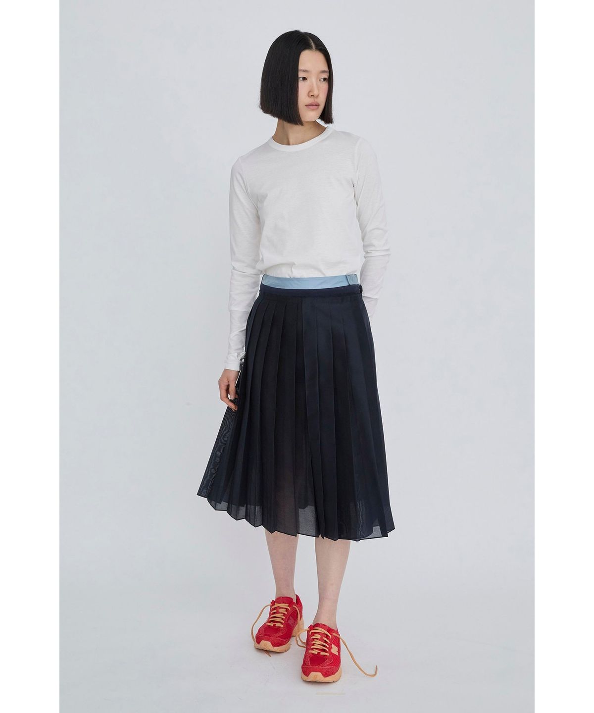 래코드(RECODE) Layering Pleats Skirt RQKAM26550NYX