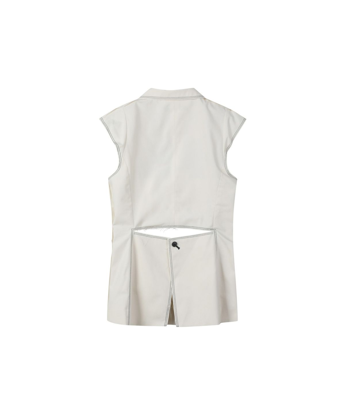 래코드(RECODE) Raw Cut Sleeveless Vest RQVAM24570IVX