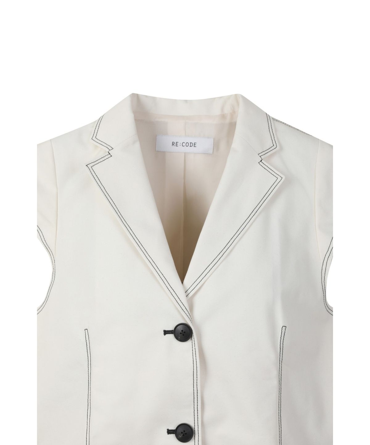 래코드(RECODE) Raw Cut Sleeveless Vest RQVAM24570IVX