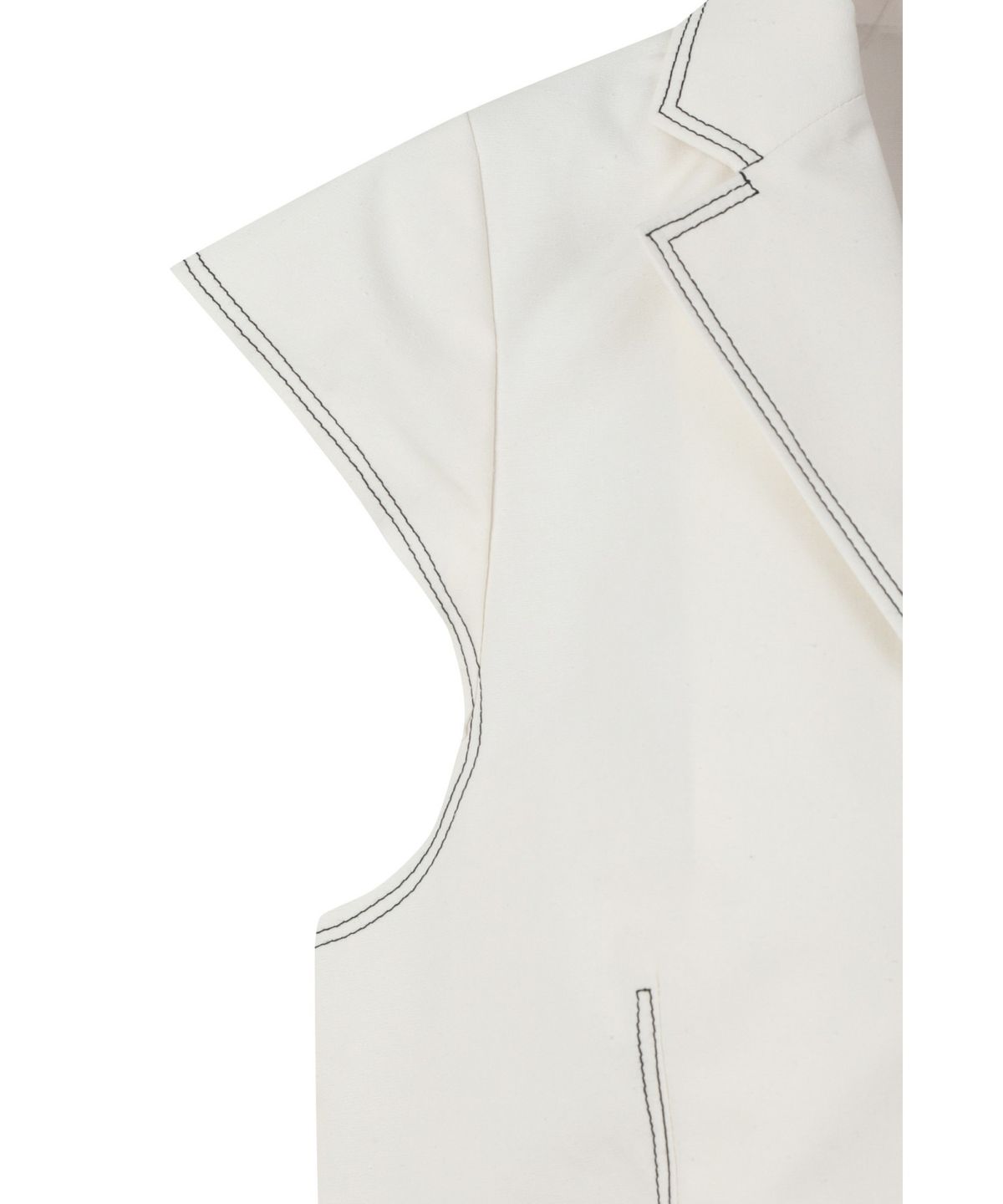 래코드(RECODE) Raw Cut Sleeveless Vest RQVAM24570IVX