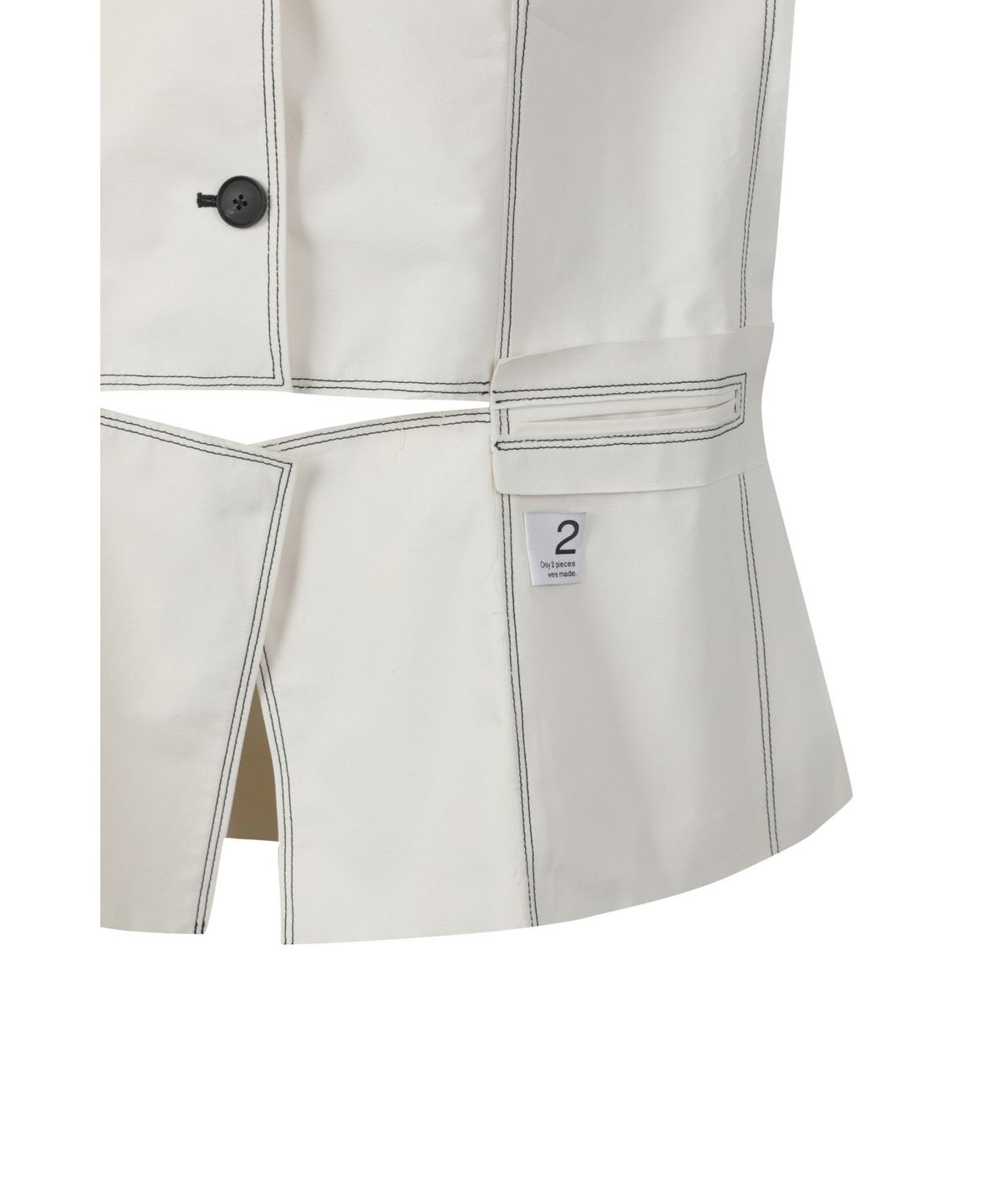 래코드(RECODE) Raw Cut Sleeveless Vest RQVAM24570IVX