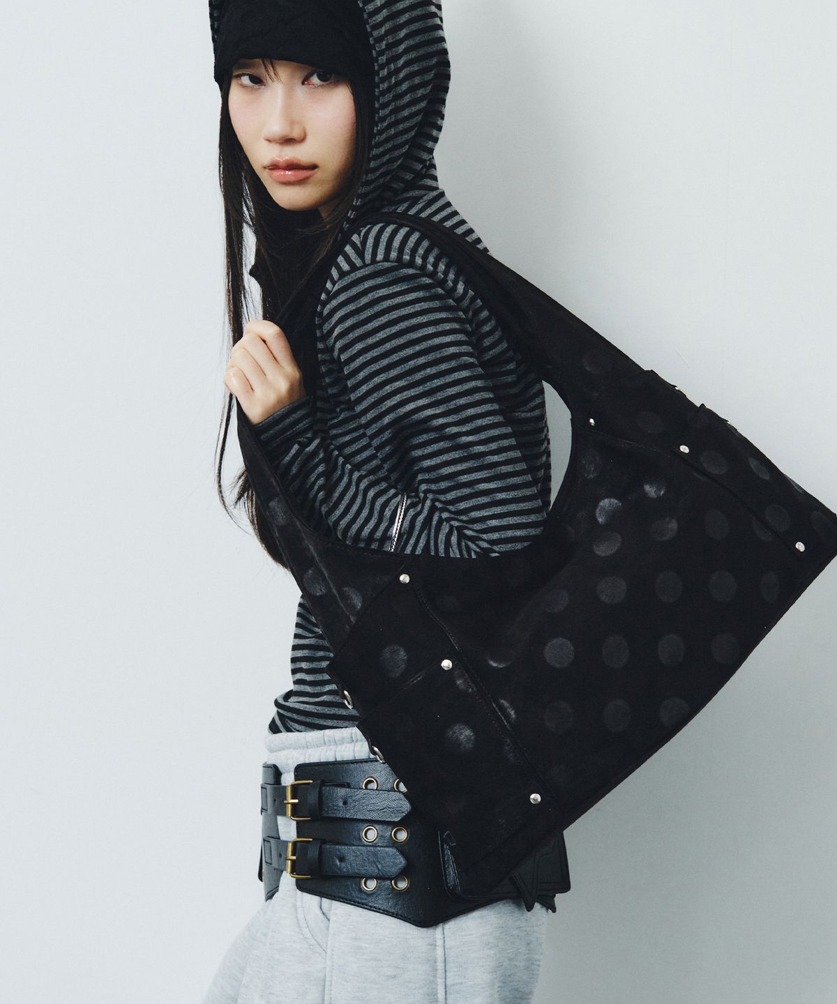 스퀘어라인(SQUARELINE) MAREN Middle 마렌 미들_ Weaving Dark Brown