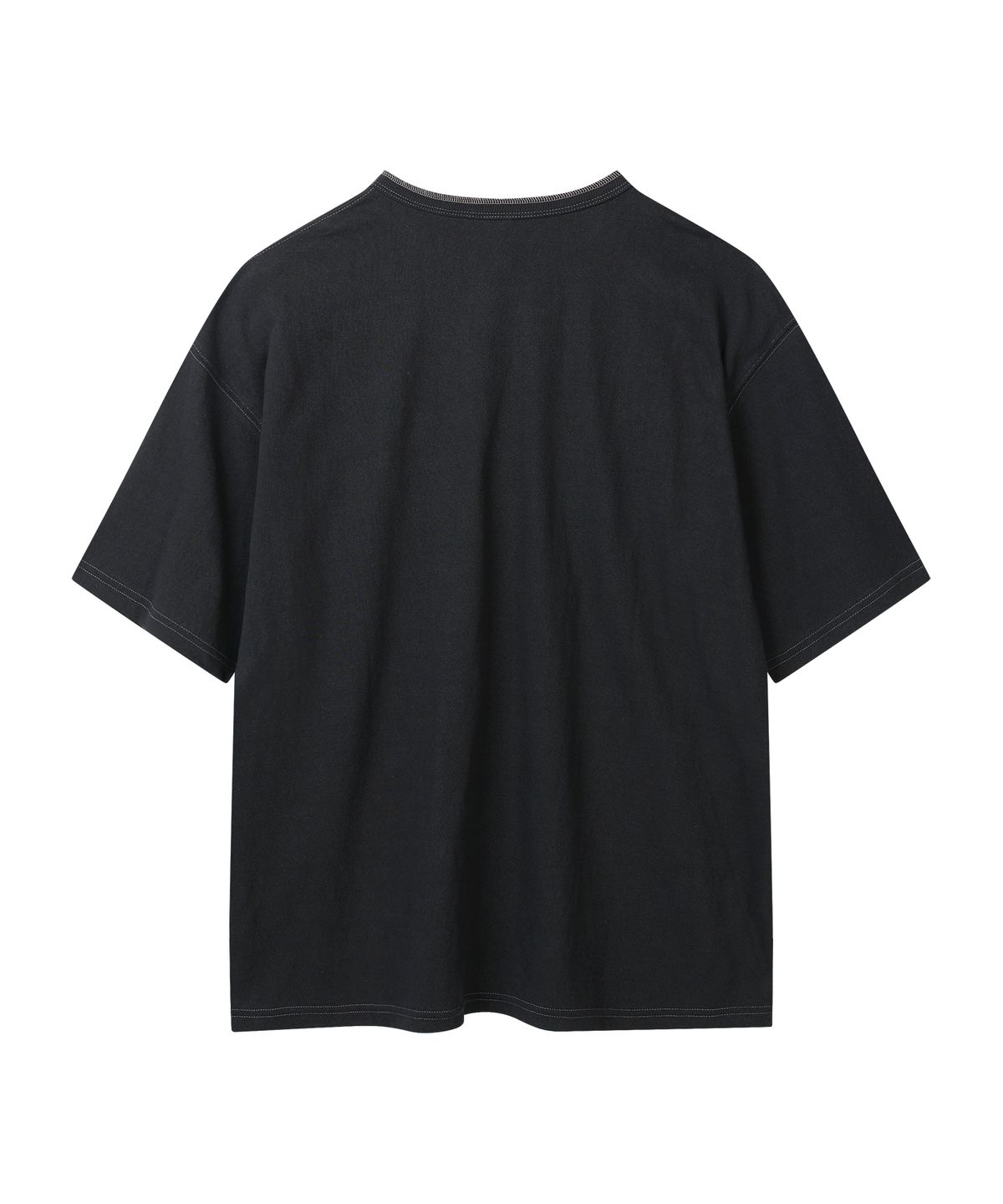 유니드가먼츠(YOUNEEDGARMENTS) 헨리넥 S/S 티셔츠 (블랙/스티치)
