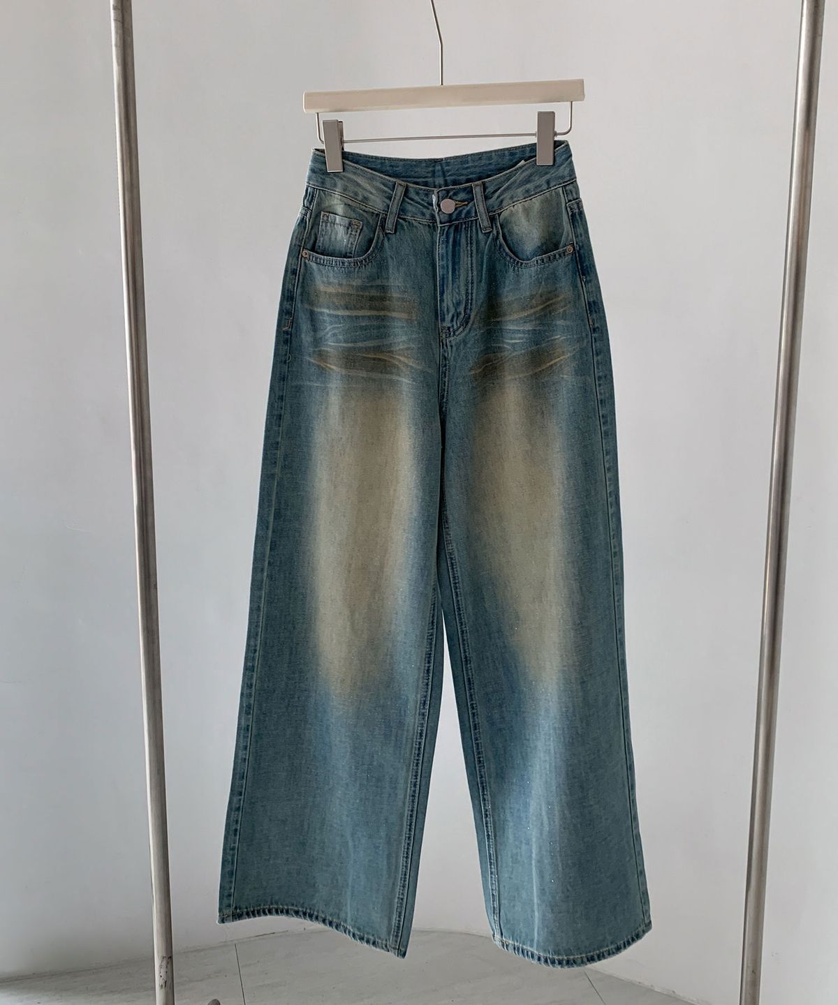 바스카라(VASCARA) Oil-Washed Straight Denim Pants
