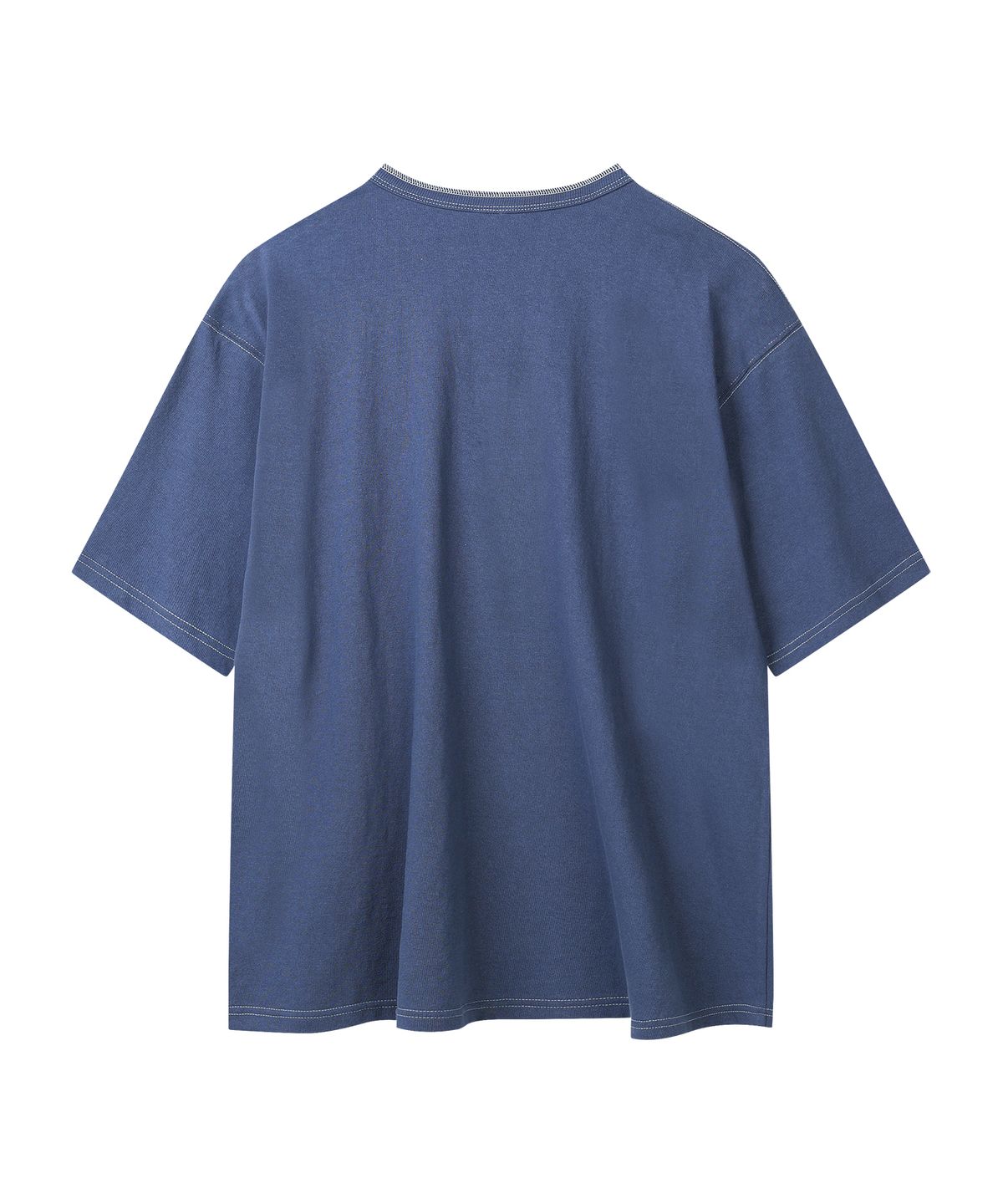 유니드가먼츠(YOUNEEDGARMENTS) 헨리넥 S/S 티셔츠 (네이비/스티치)