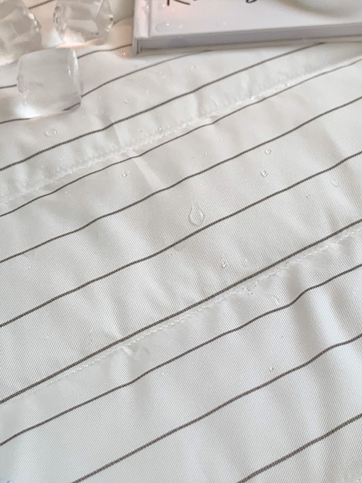 비비홈(VIVIHOME) 듀라론 정품 라인 스트라이프 냉감 여름 고정밴딩 패드 SS/QK/LK 2컬러