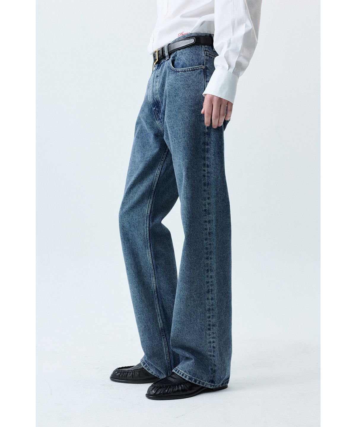 세비지(SAVAGE) Straight Fit Denim Jeans - Blue