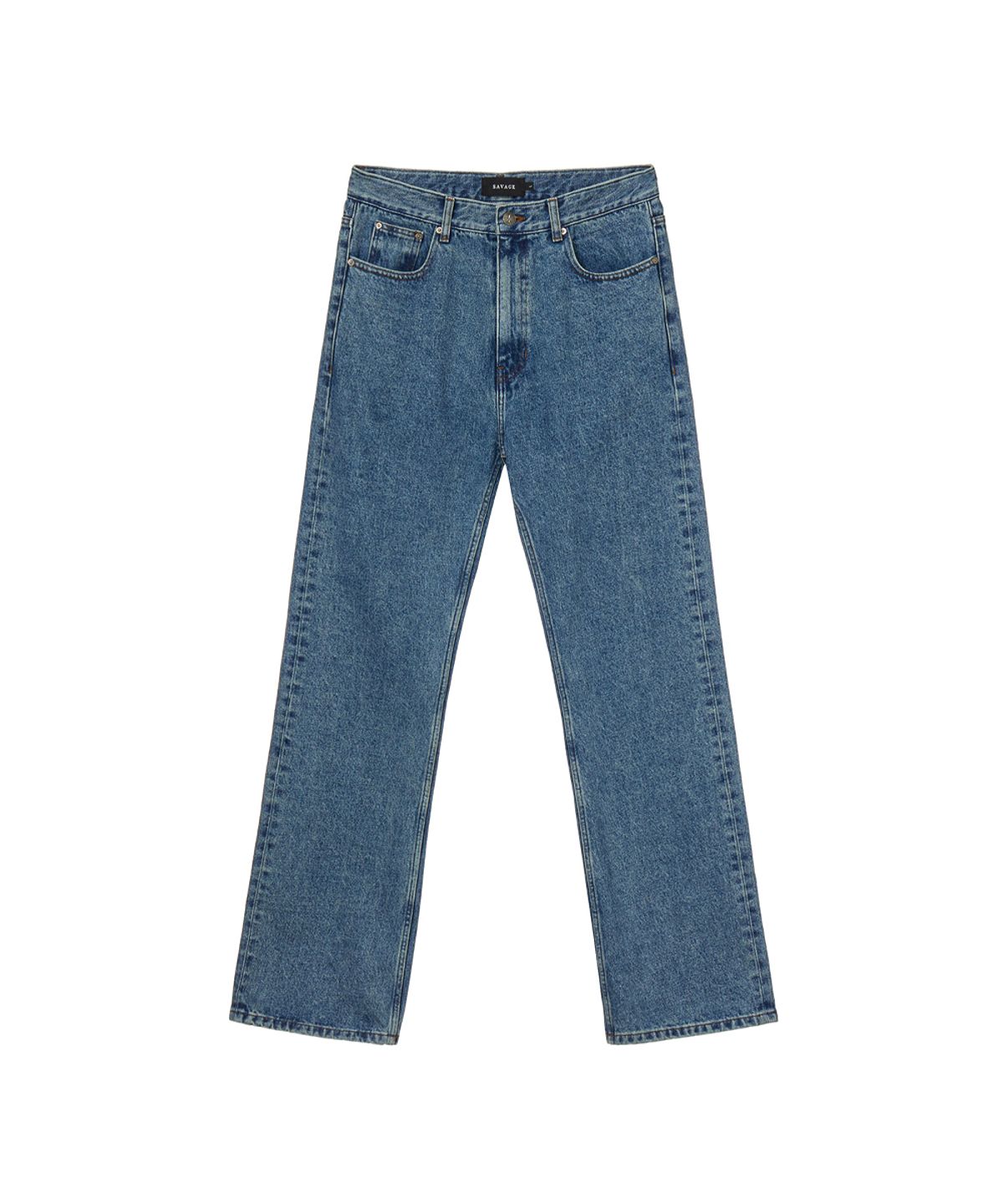 세비지(SAVAGE) Straight Fit Denim Jeans - Blue