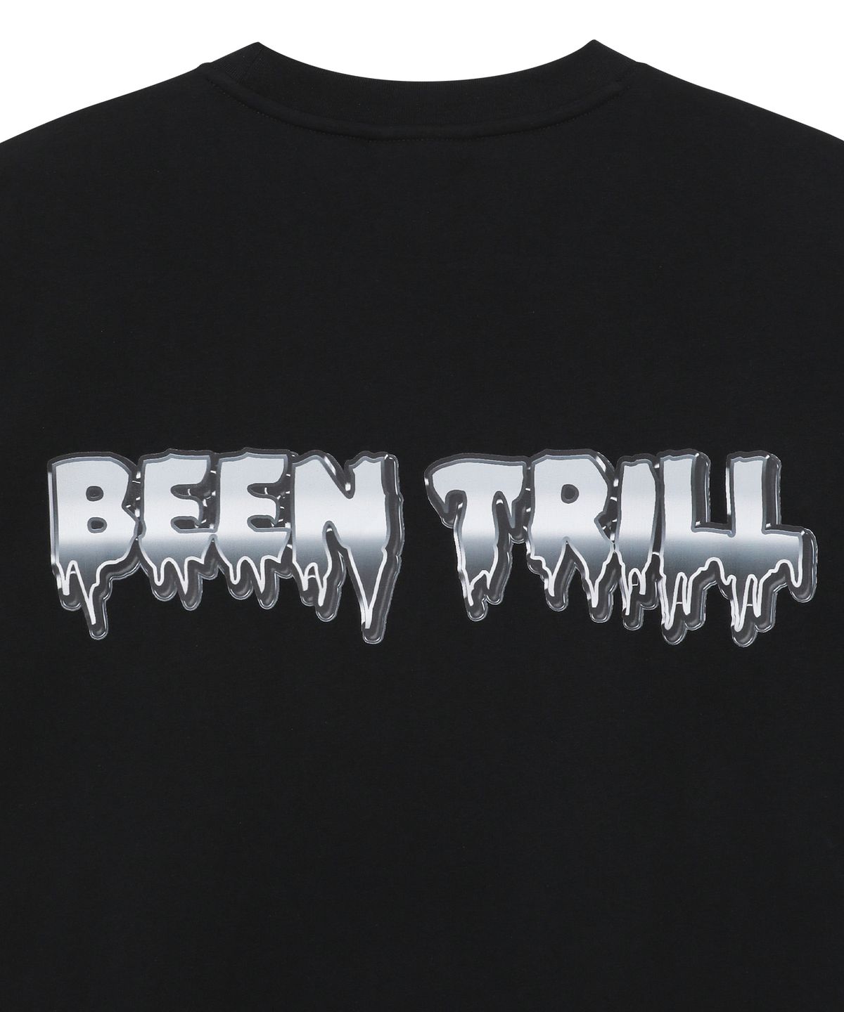 빈트릴(BEENTRILL) 메탈 크롬 드리피 오버핏 반팔티(블랙)