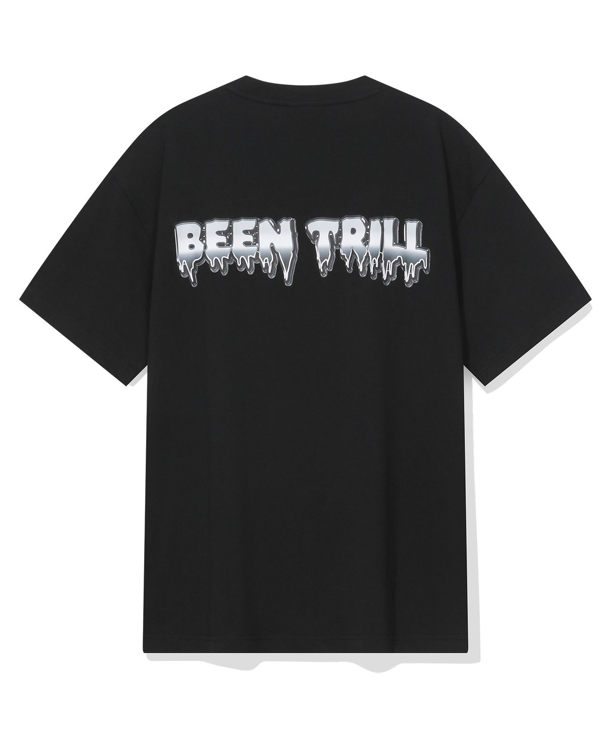 빈트릴(BEENTRILL) 메탈 크롬 드리피 오버핏 반팔티(블랙)