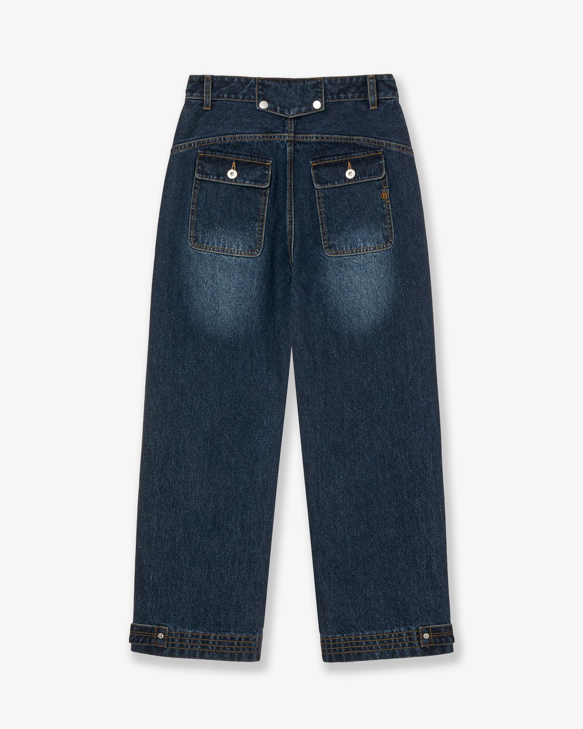 에이이에이이(AEAE) CURVE DENIM PANTS [DARK BLUE]