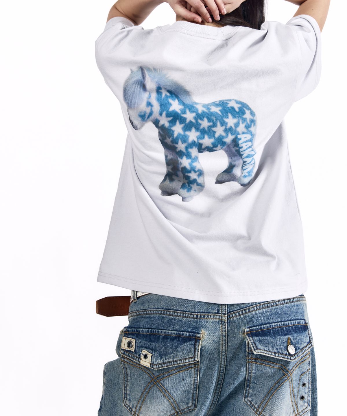아캄(AAKAM) AKM Horse Half Top (Blue)