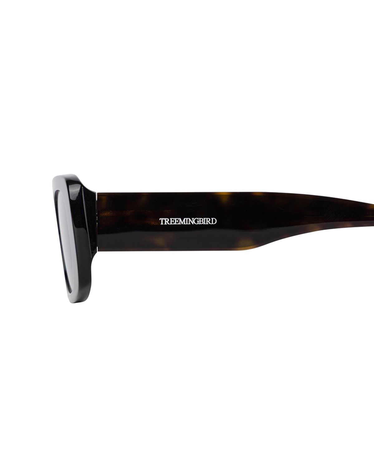 트리밍버드(TREEMINGBIRD) Classic Rectangle Sunglasses [ Brown ]
