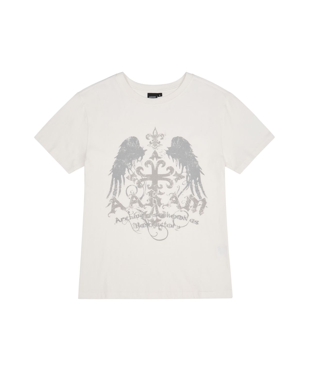 아캄(AAKAM) Cross Wing Half Top (White)