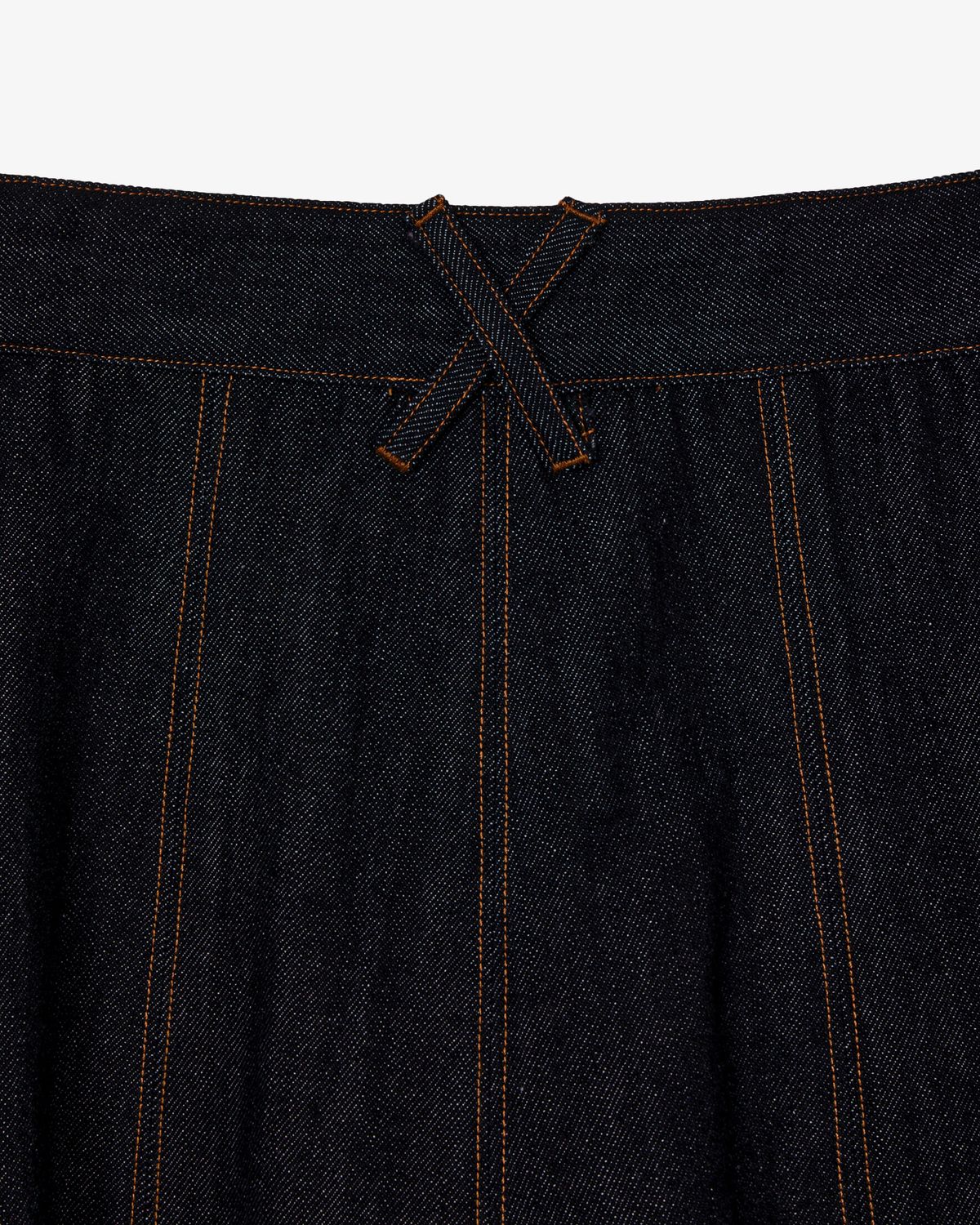 에이이에이이(AEAE) FLARE DENIM SKIRT [INDIGO]
