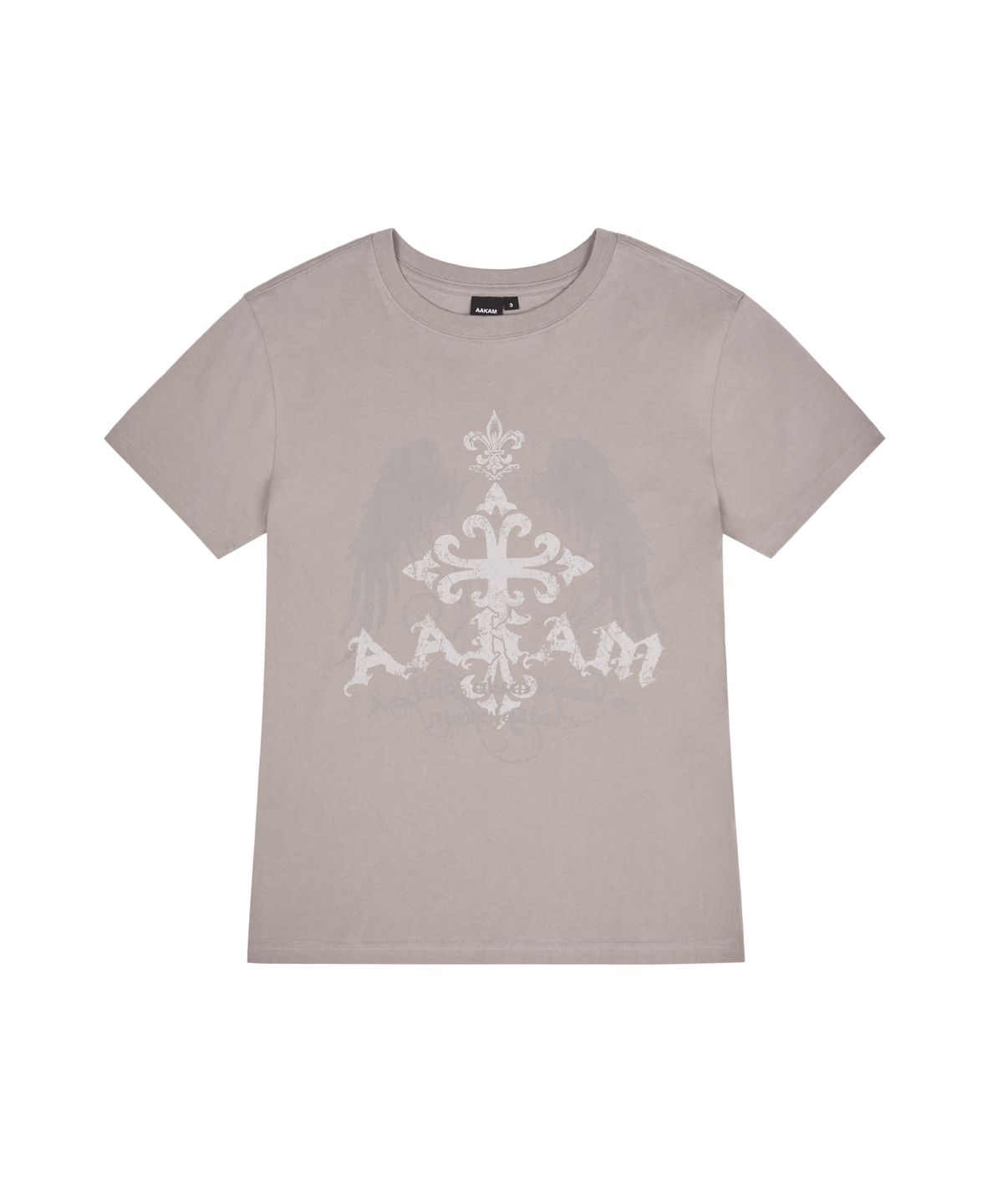 아캄(AAKAM) Cross Wing Half Top (Beige)