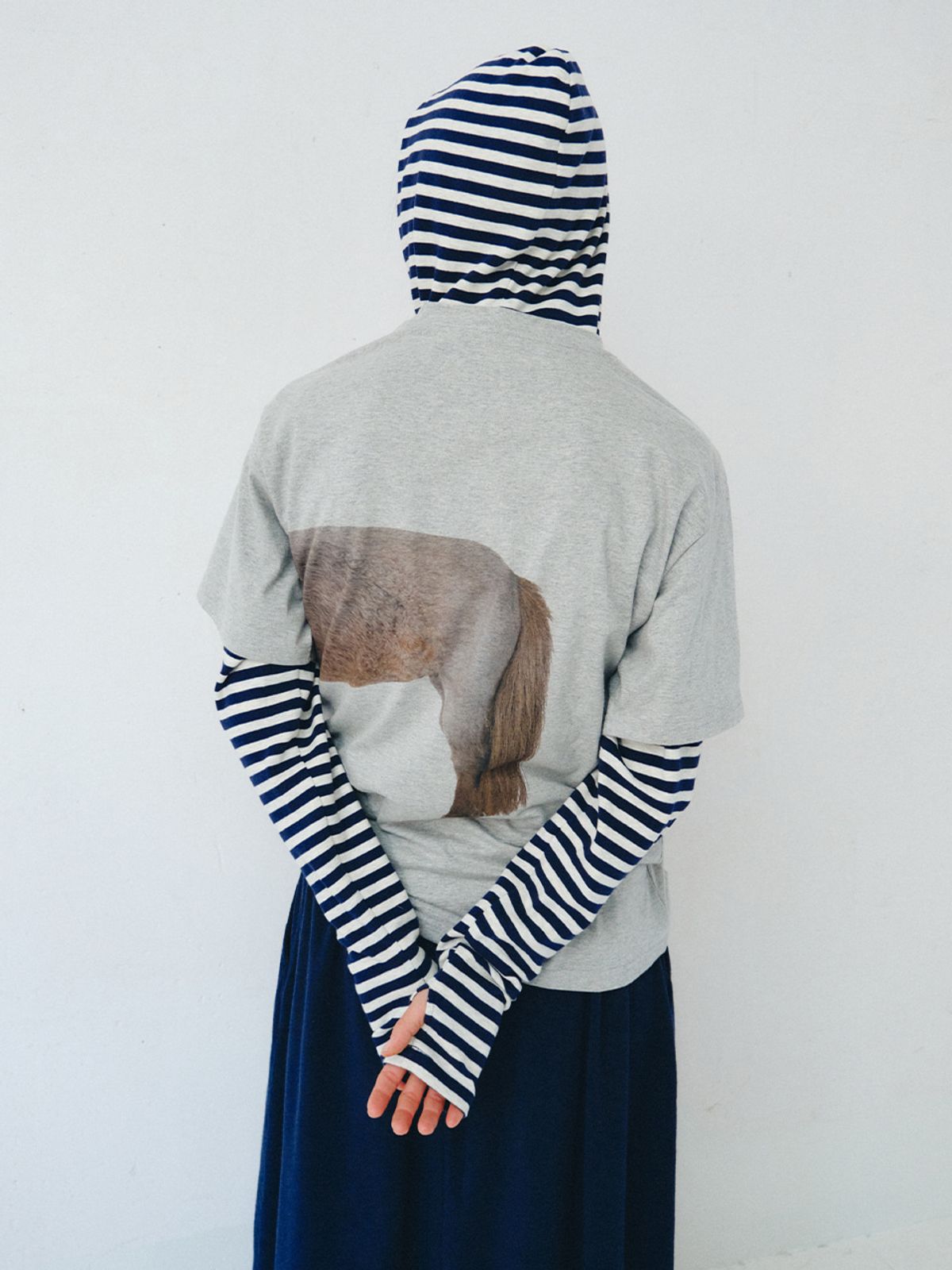 플리즈프로젝트(PLZPROJECT) HORSE T-SHIRT, HEATHER GRAY