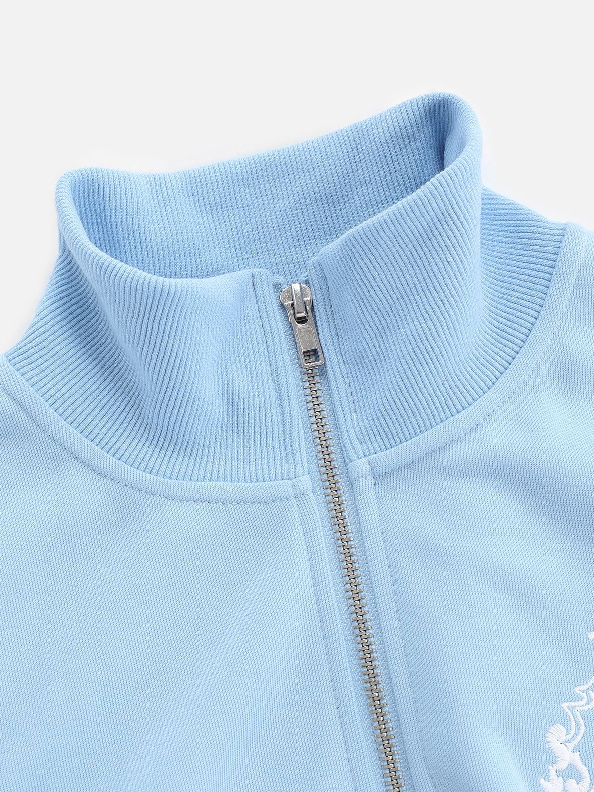 엘프릭 에덴(AELFRIC EDEN) Embroidery Zip Up Knit Tee 반소매 티셔츠 AE25CHQ20326-01MBLU