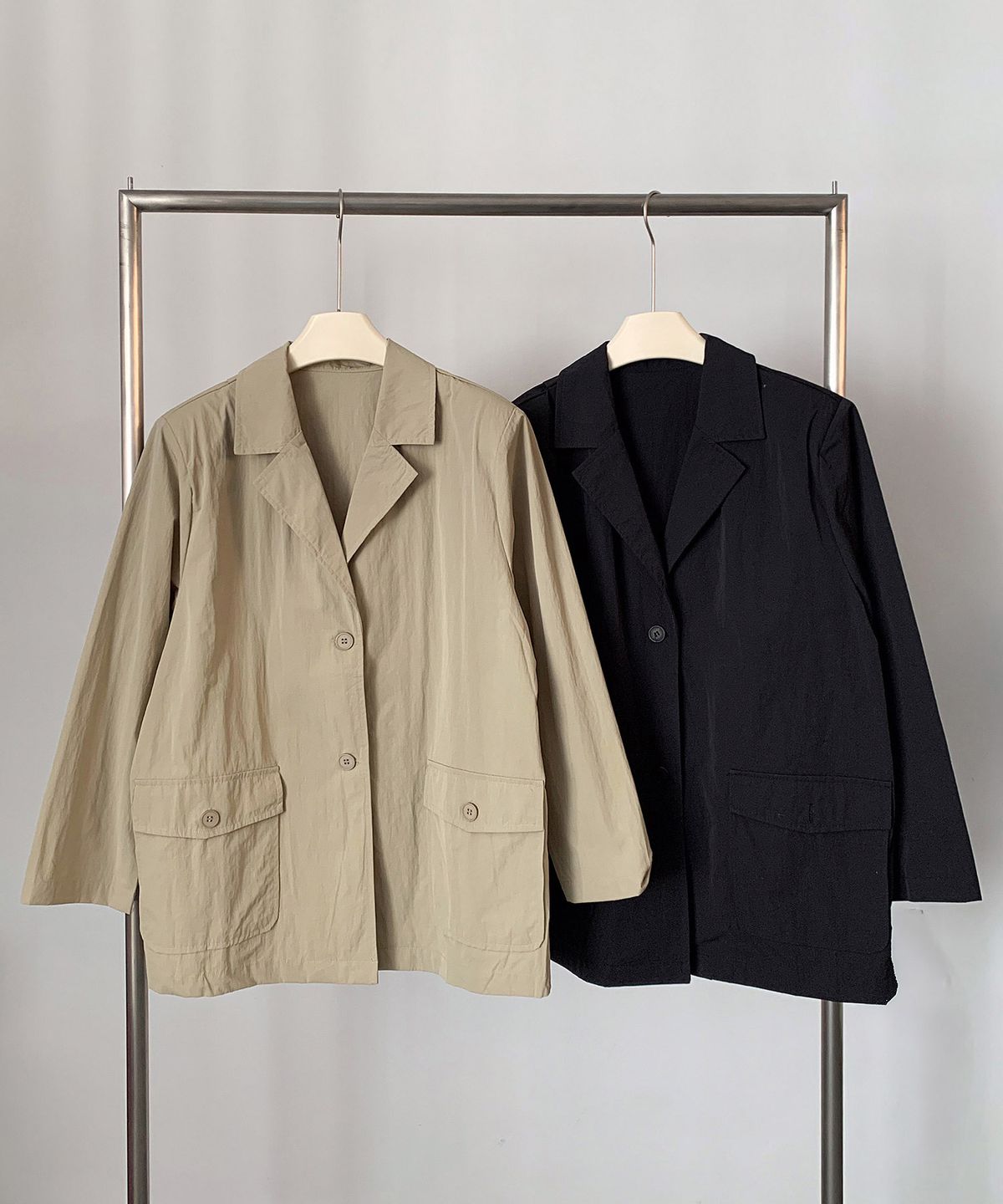바스카라(VASCARA) Out Pocket Nylon Single Jacket (2colors)