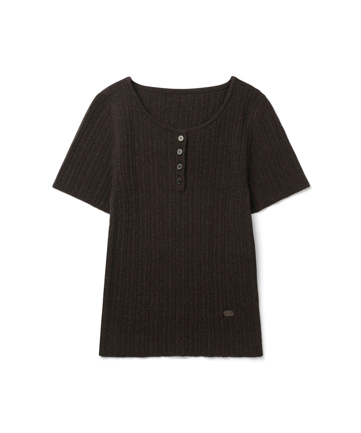 커스텀어클락 우먼(COSTUMEOCLOCK WOMAN) [ITALY] 슬림 헨리넥 골지 하프 니트 5 COLOR COWKT011
