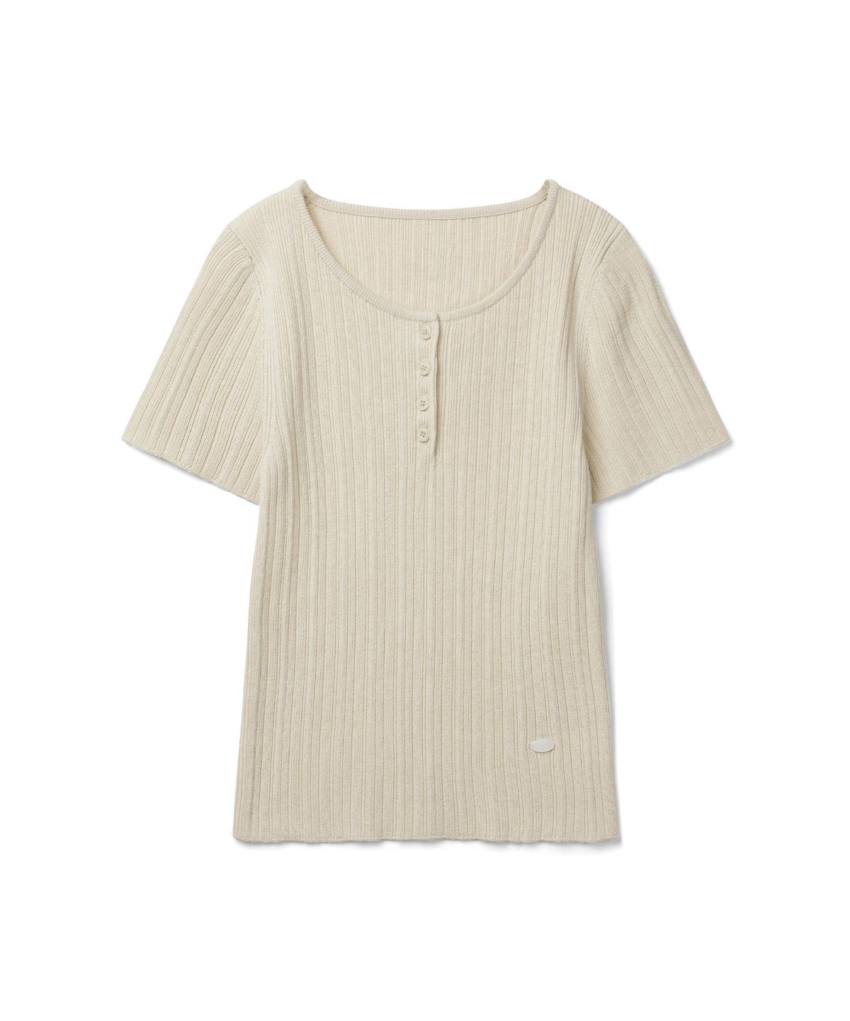 커스텀어클락 우먼(COSTUMEOCLOCK WOMAN) [ITALY] 슬림 헨리넥 골지 하프 니트 5 COLOR COWKT011