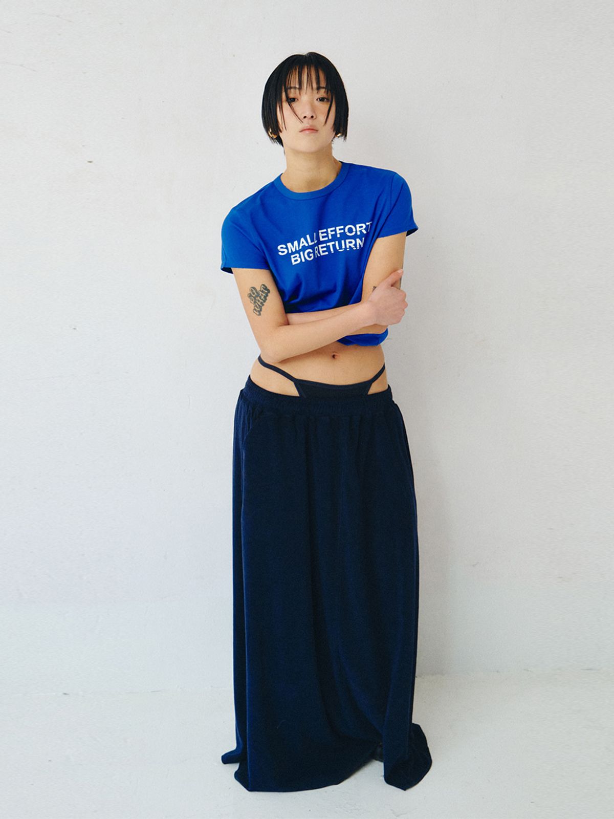 플리즈프로젝트(PLZPROJECT) 3 FORTUNE T-SHIRT, BLUE