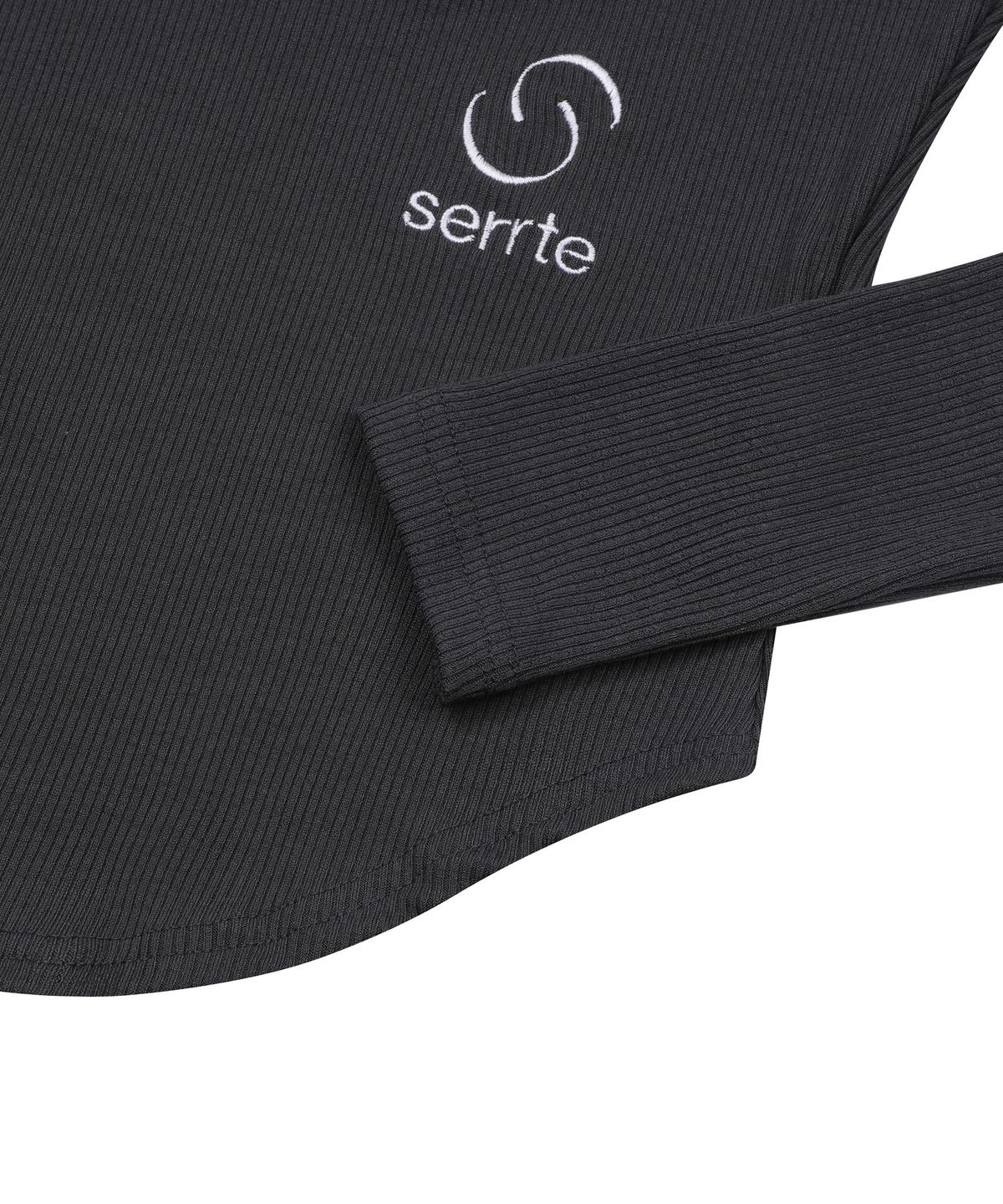 세르테(SERRTE) 루아르 리본 딥 유넥 굴림 긴팔 티 (3컬러)