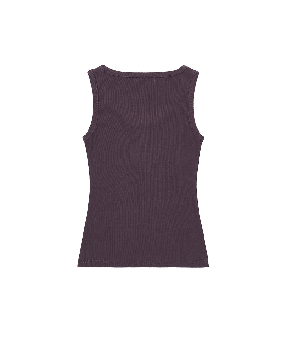 페플리(PEPLEE) Button Henley Neck Sleeveless Top (Purple)