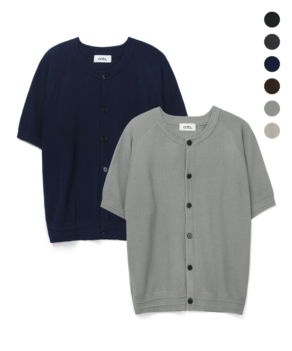 커스텀어클락(COSTUME O’CLOCK) [COCLX데일리룸] 라운드 피케 하프 가디건 6 COLOR COOSCD022