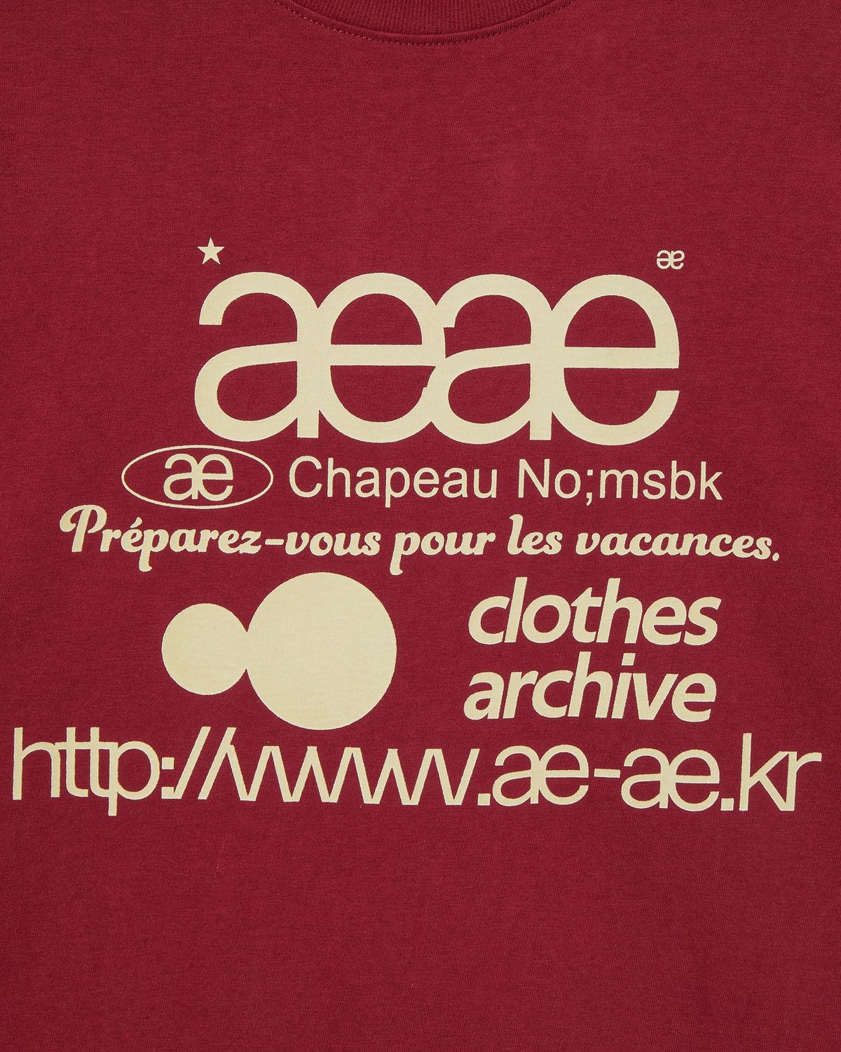 에이이에이이(AEAE) WEB LOGO T-SHIRTS [DEEP RED]