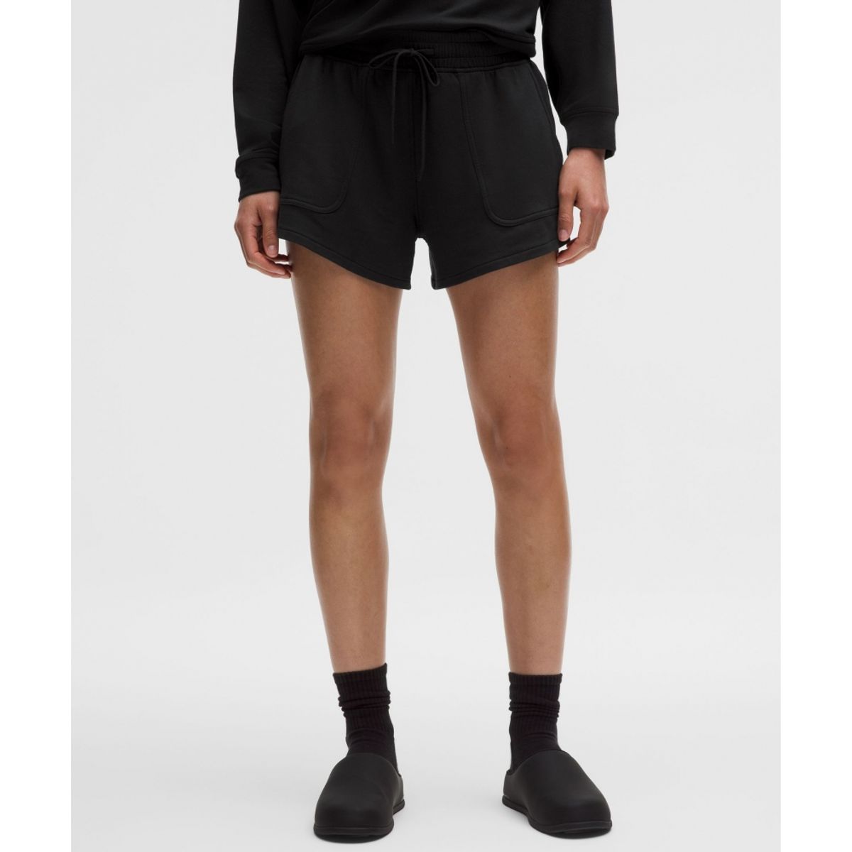 룰루레몬(LULULEMON) 비캄 미드라이즈 쇼츠 3inch *업데이트 패브릭  BLK